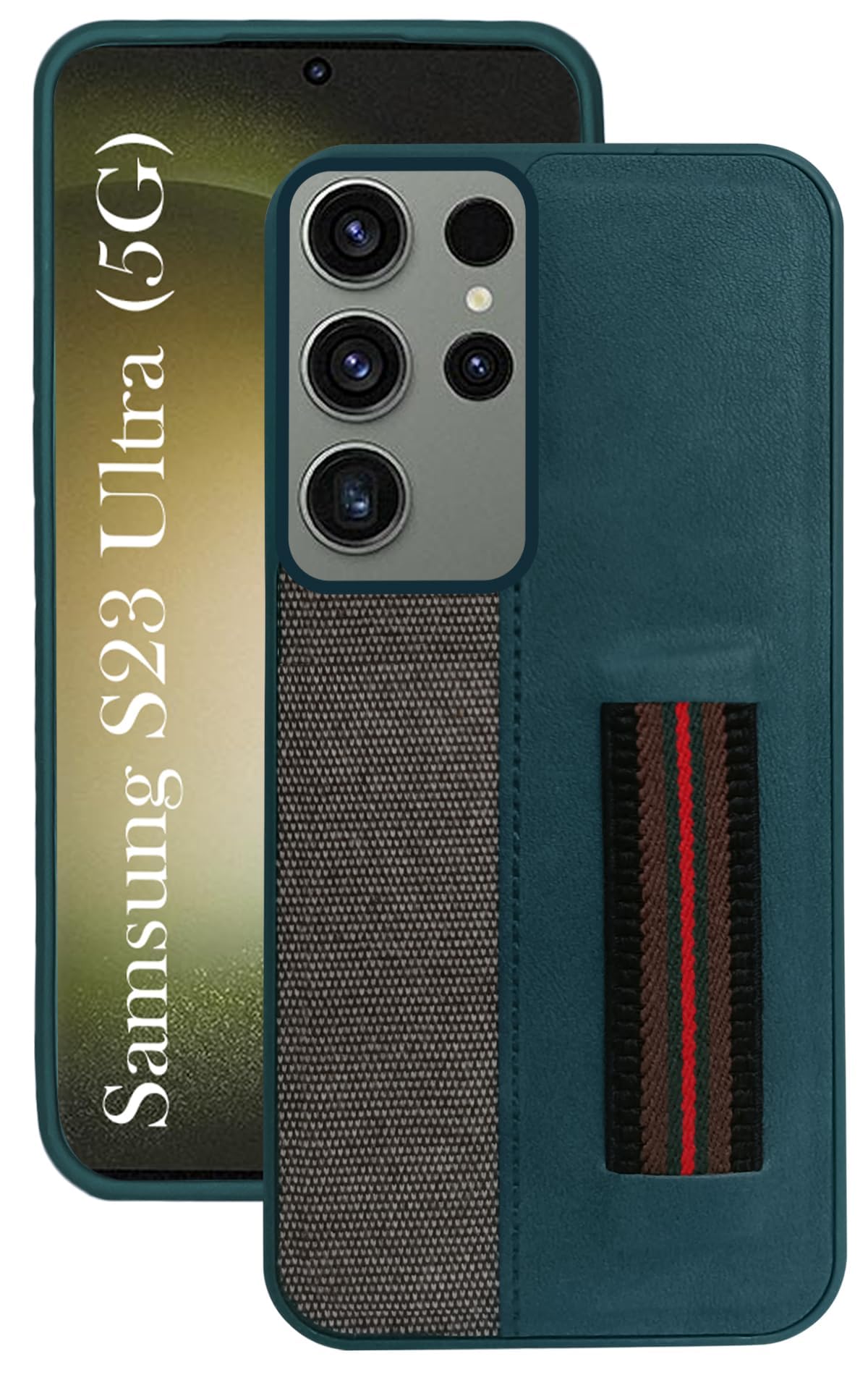Jkobi Back Case Cover for Samsung Galaxy S23 Ultra 5G (Professional PU Leather | Strip Chain Holder Socket) (B0DB7JY1D8) Amazon Price History, Amazon Price Tracker