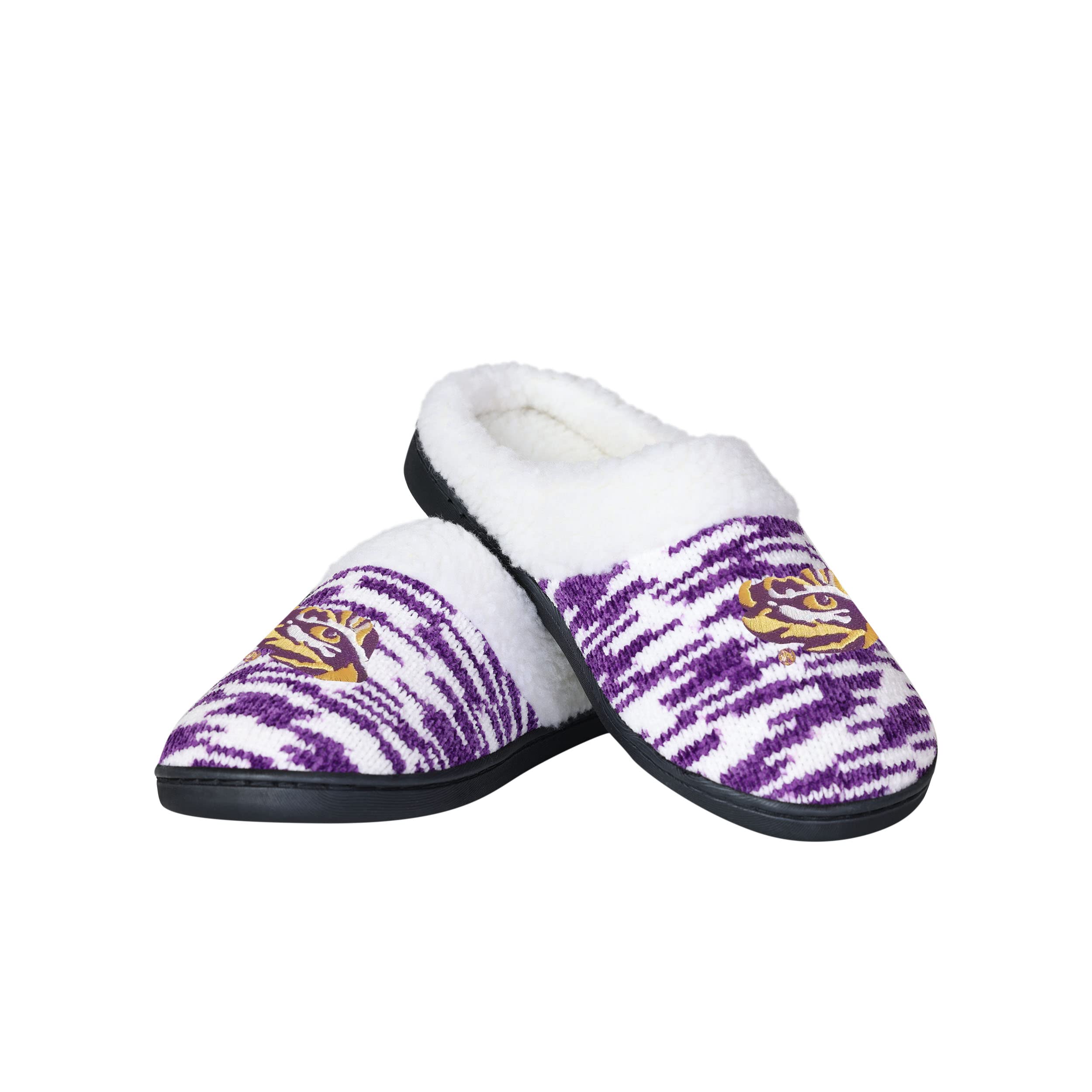 FOCO LSU Tigers Sherpa Lined Colorblend Cup Sole - Womens Small
