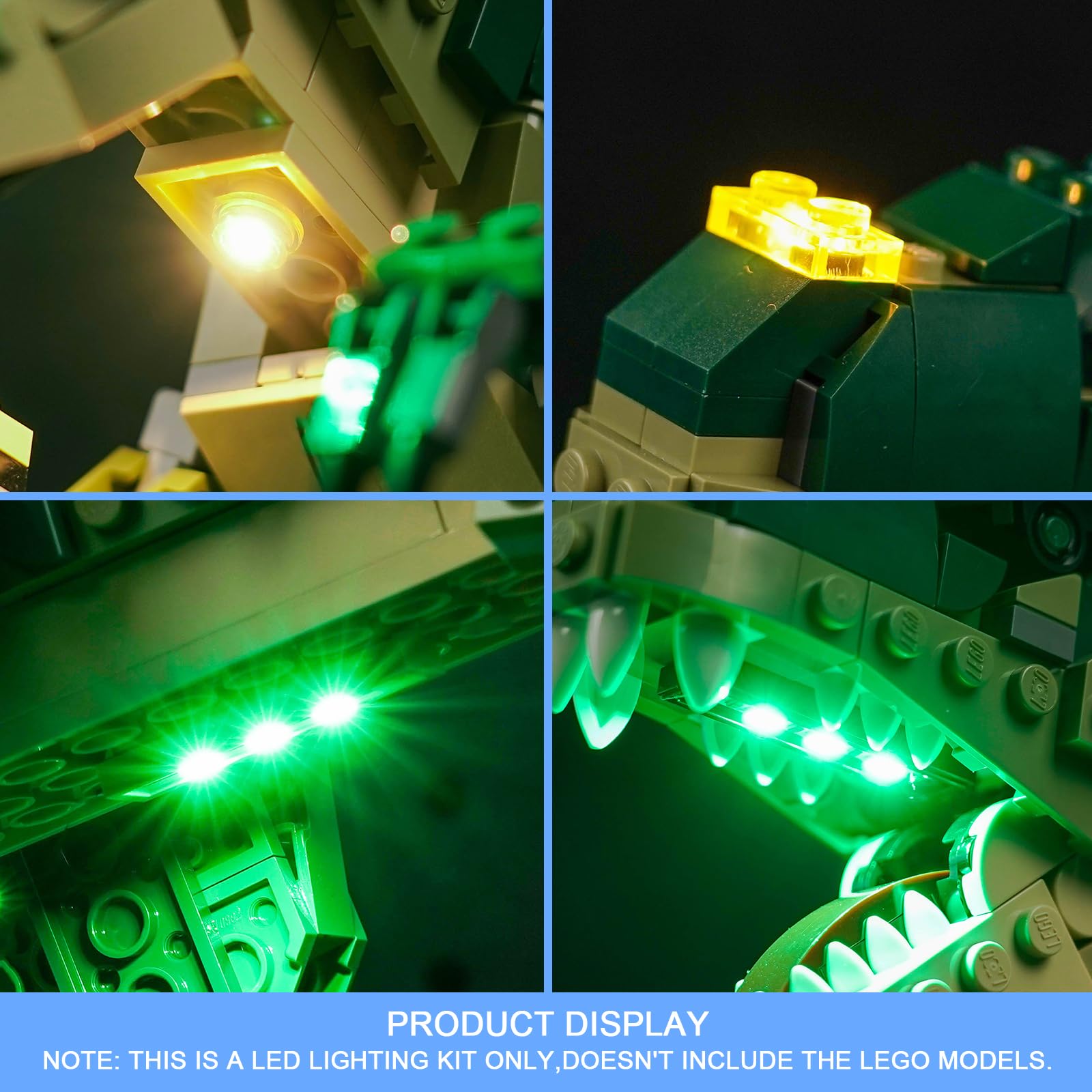 Light Kit for Lego 3-in-1 T. rex, Lighting Set for Lego 31151 3-in-1 T. rex Set - Not Include Models, Just Light Kit - Image 4