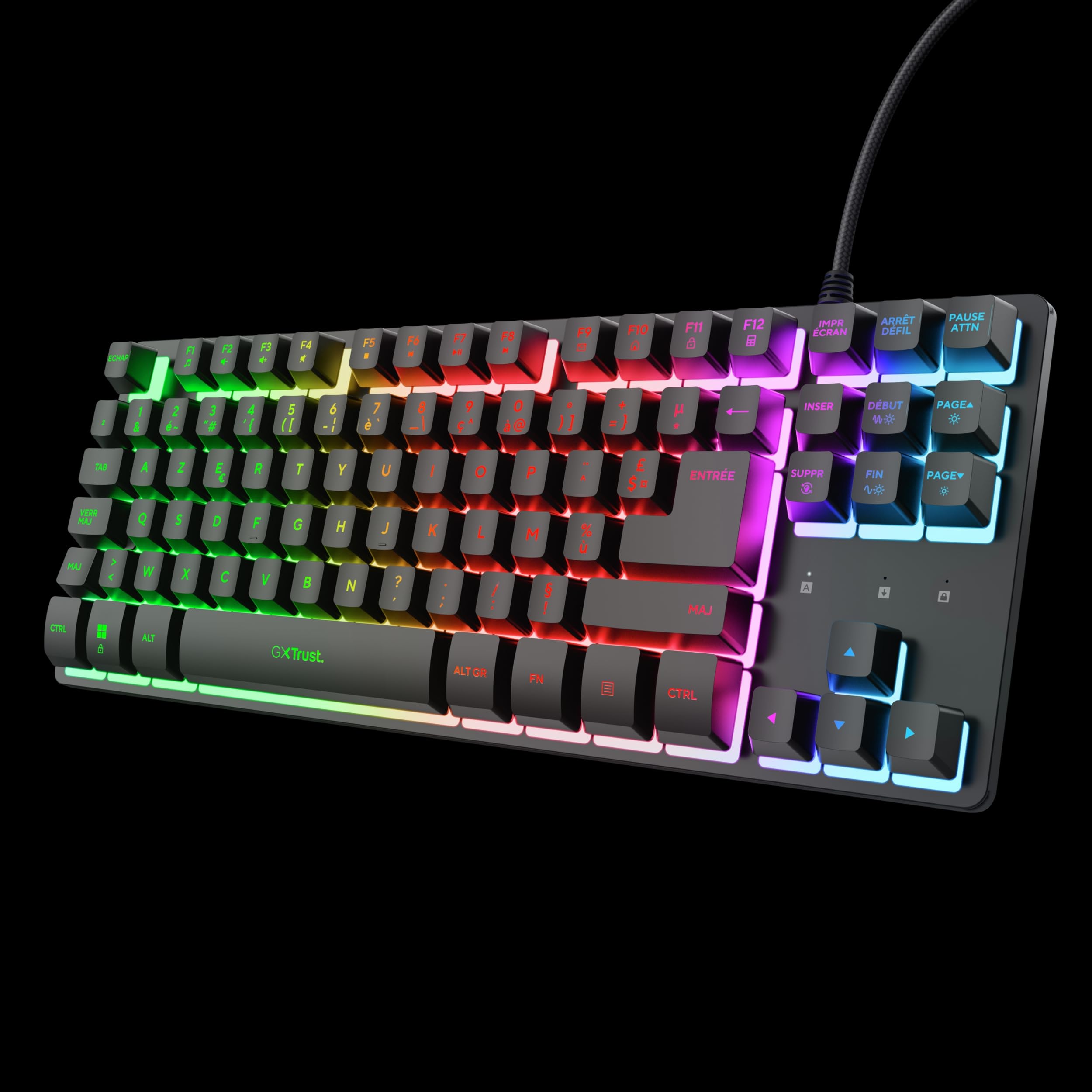 GXTrust 833 Thado French QWERTY layout TKL keyboard