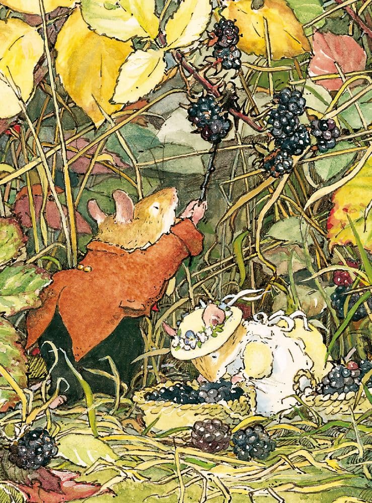 Museums & Galleries Blank Notecards Pack of 8 - Blackberry Picking by Jill Barklem - Brambly Hedge Woodland Mice - Premium Greeting Cards Multipack with Envelopes