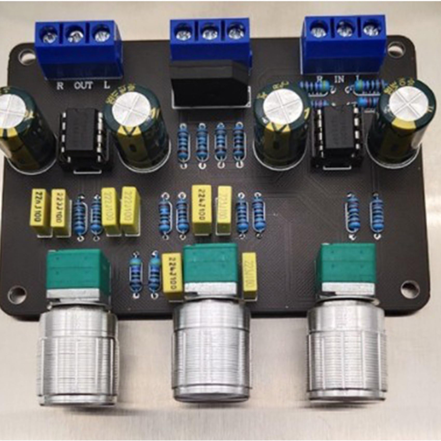 Carte Préampli Double Canal NE5532 – Module Tonalité Aigus/Médiums/Graves 3 Réglages Pour Amplificateur Numérique DC 12-24V