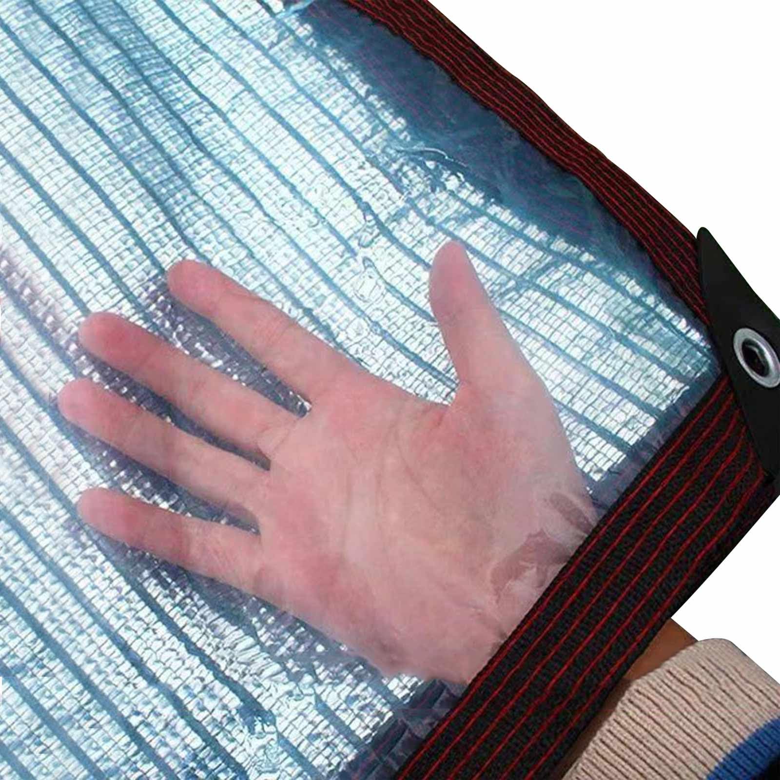 Waterproof Reflective Aluminium Shade Netting Sun Shade Cover 75% Greenhouse Aluminet Shade Cloth Heavy Duty Mesh Tarp for Garden Flower Plant Greenhouse(6.6x39.4ft/2x6.0m)