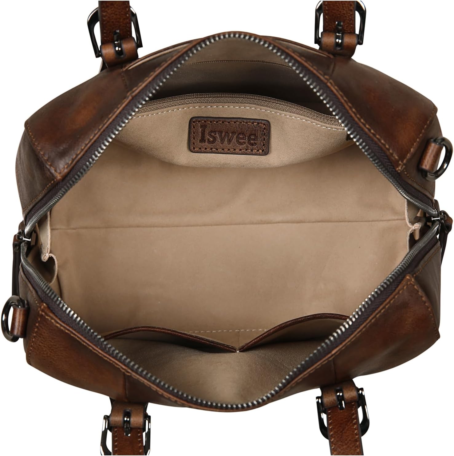 Iswee Genuine Leather Crossbody Bag for Women Stylish Handbags Shoulder Bag