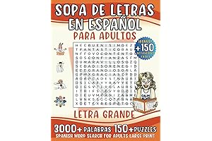 Sopa de Letras en Español para Adultos - Letra Grande