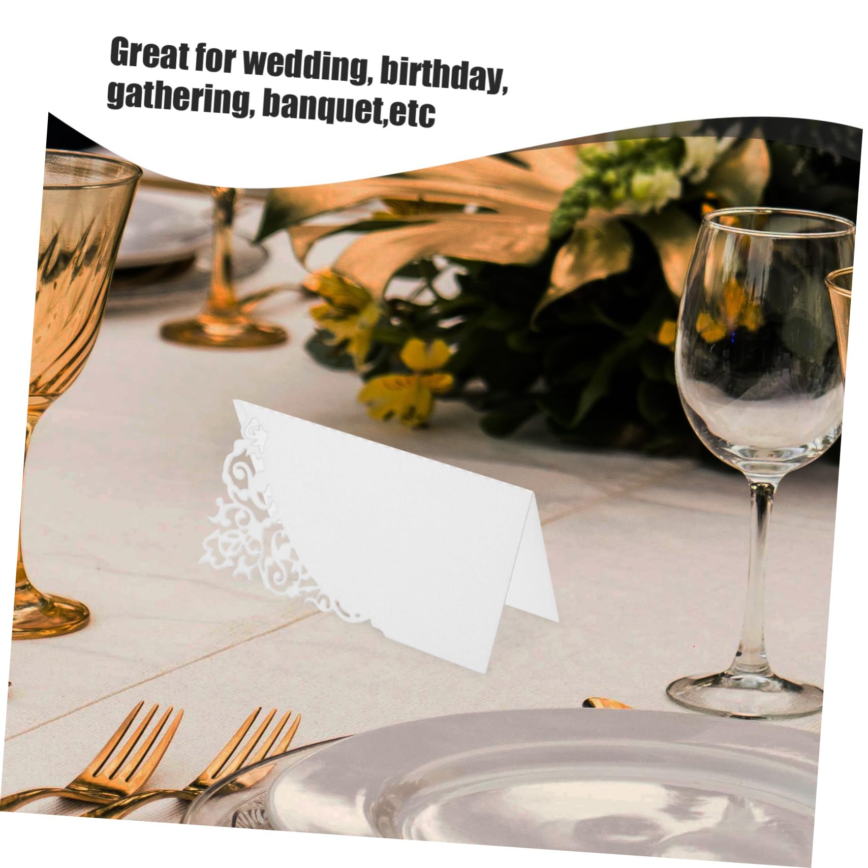 STOBOK 300stücke Hochzeitsplatzkarten Kreative Tischkarten Für Feierlichkeiten Elegante Hollow Namenskarten Für Hochzeiten Partys Veranstaltungen Und Mehr