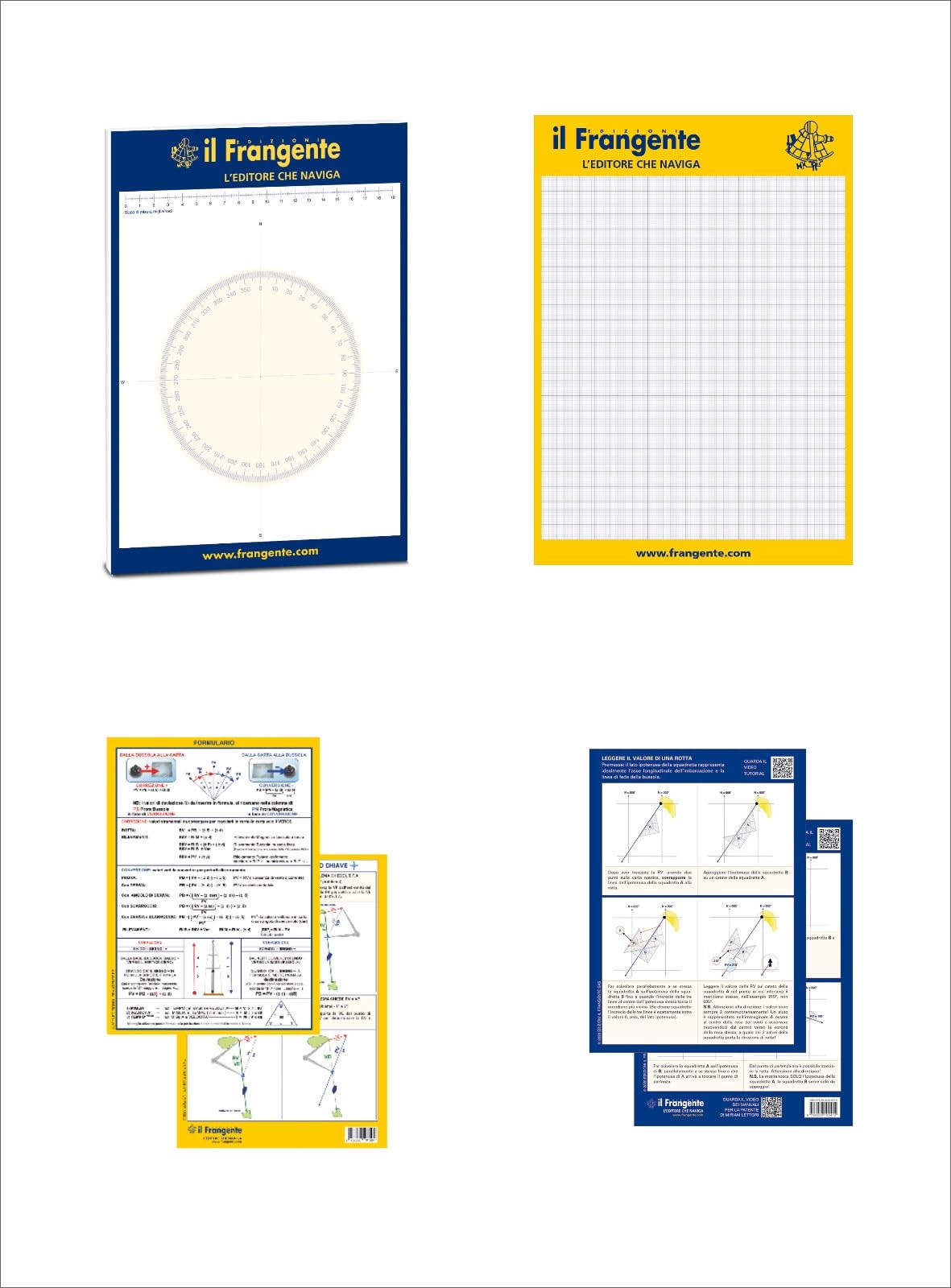 Kit Completo di Materiale per Il carteggio patente Nautica Senza Limiti - corredo Master Il Frangente STR 15
