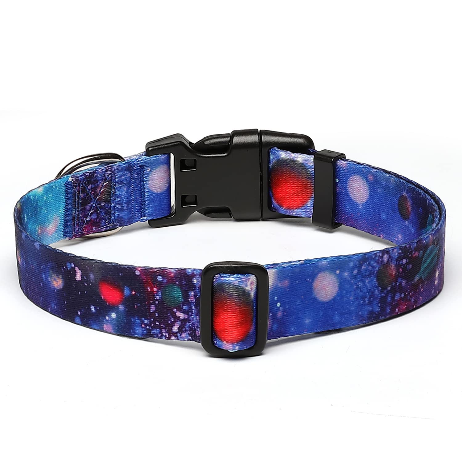 Adjustable Dog Collar with Patterns, Ultra Comfy Soft Nylon Breathable Pet Collar for Small Medium Large Dogs (L, Floral Orange) — view 15