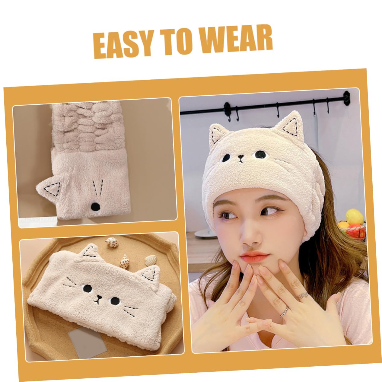 Healeved 5stücke Katzenohren Stirnband Für Damen Weiches Verstellbares Haarschmuck-accessoire Für Gesichtspflege Spa Make-up Und Yoga Zum Waschen Des Gesichts Für Entspannte Momente
