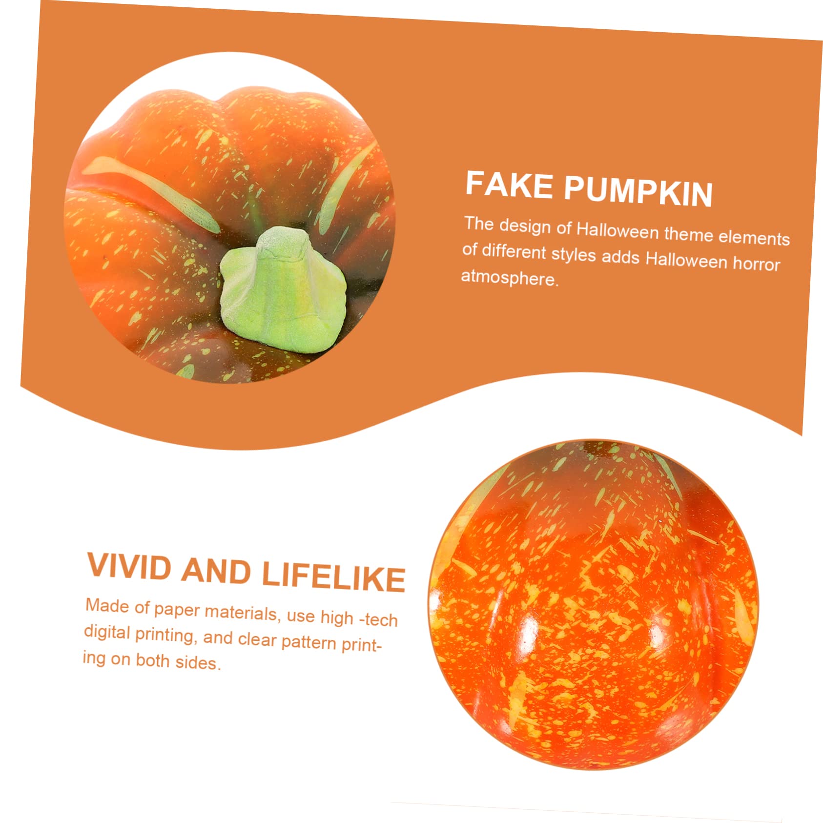 Cabilock 2 Pz Ornamenti di zucca di simulazione di zucche di schiuma zucche artificiali di Halloween decorazioni zucche halloween oggettistica halloween schiume puntelli di zucche
