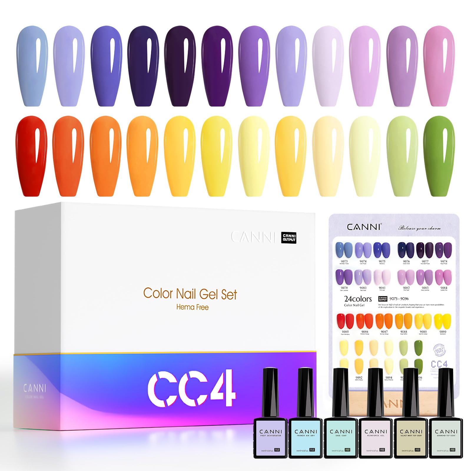 Amazon.com: CANNI 30Pcs Gel Nail Polish Set - 9ML Summer Colors