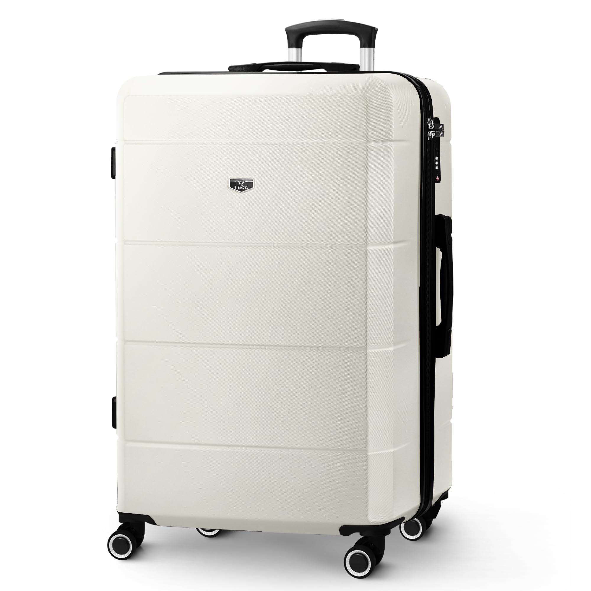 LUGG 28 Inch Jetset Suitcase Hard Shell Case 4 Wheel Travel bag Lightweight ABS Material with TSA Lock Approved for Travel with easyJet, British Airways, RyanAir, Virgin Atlantic, Emirates(75x49x29cm) — view 26
