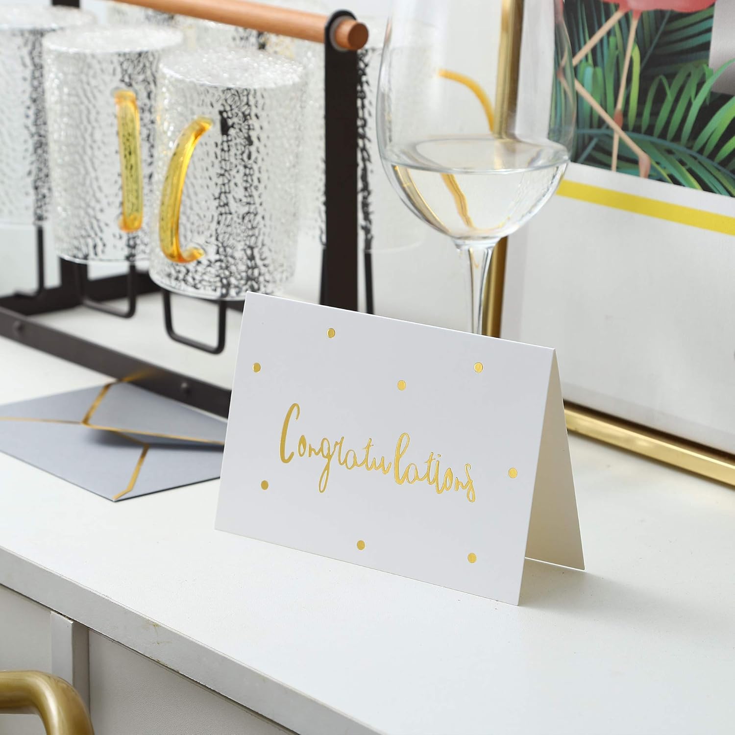 Winoo Design Gold and White Congratulations Cards with Envelopes - 36 PK All Occasion Greeting Cards 4x6 Inches for Bridal Shower Graduation New Home Engagement Congrats Card - Image 5