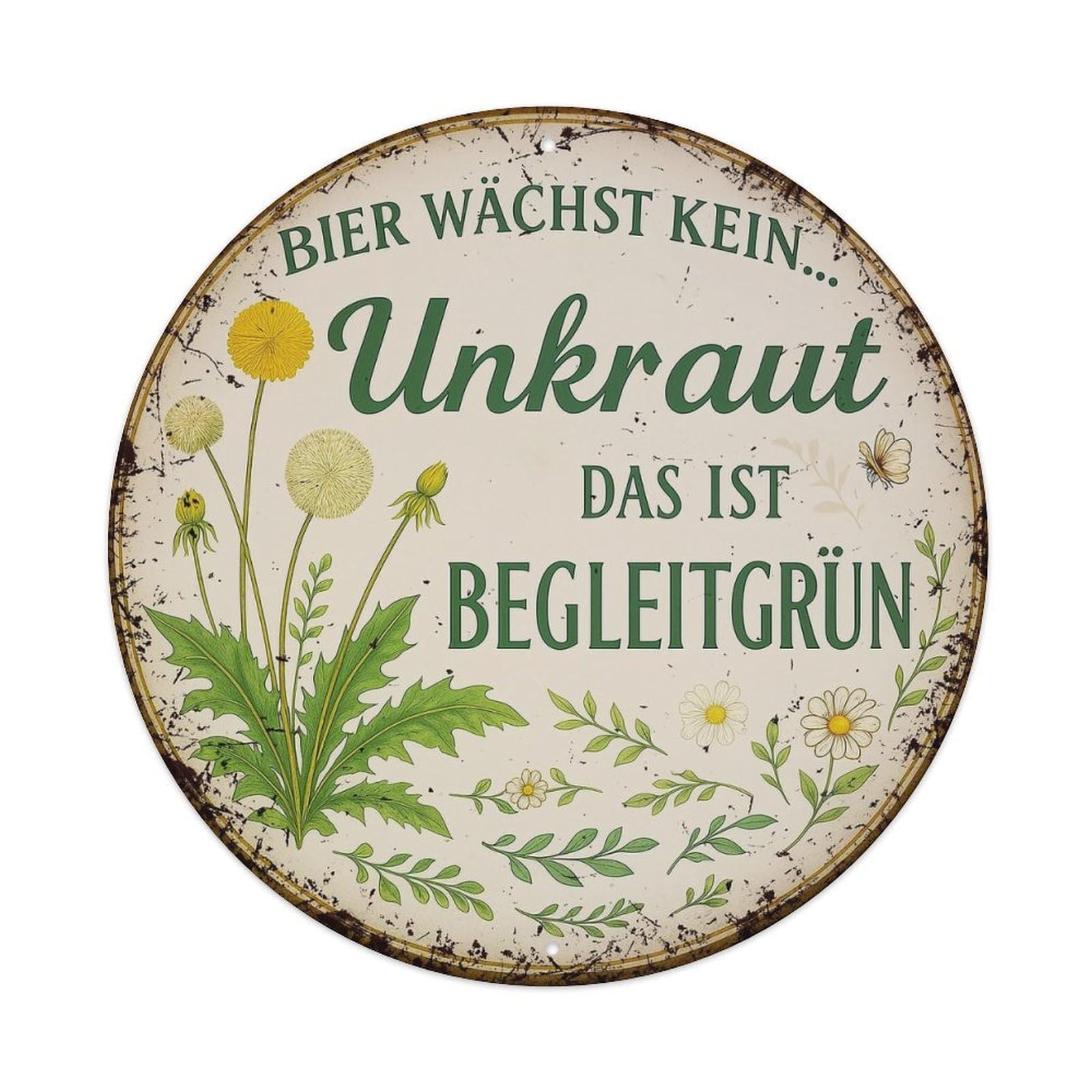 Beer Grows No Weeds That Is Companion Plant Metal Tin Sign Plaque