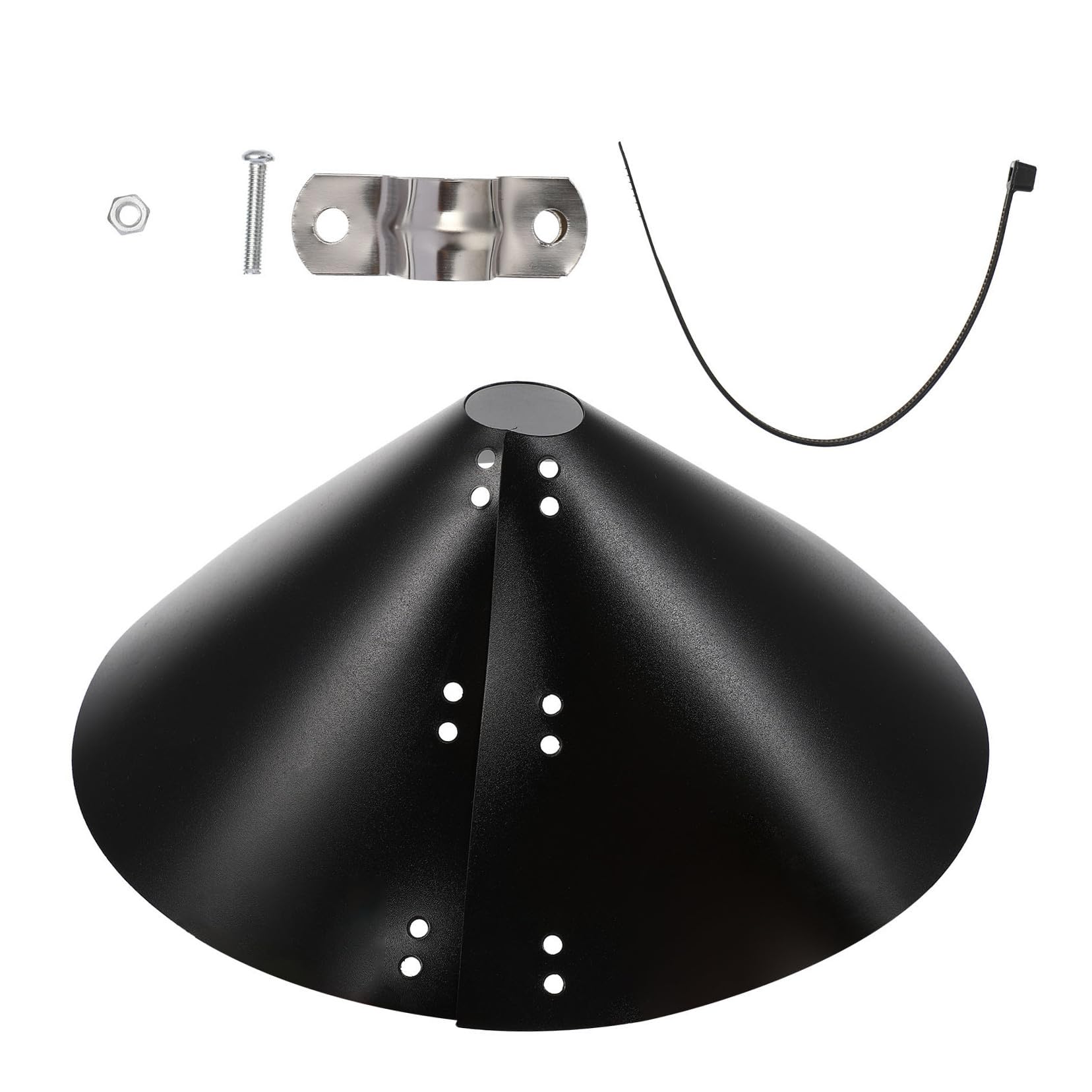 Protector para comedero de pájaros que evita comida mojada mediante deflector PVC