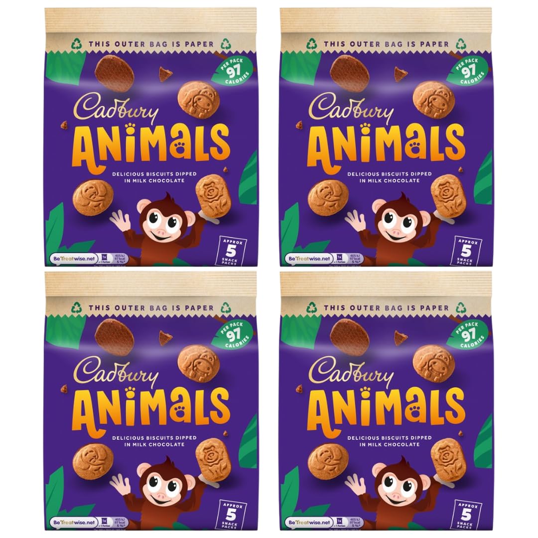 Chocolate Biscuit Bundle With Mini Animal Biscuits 5x99.5g (4 Pack)