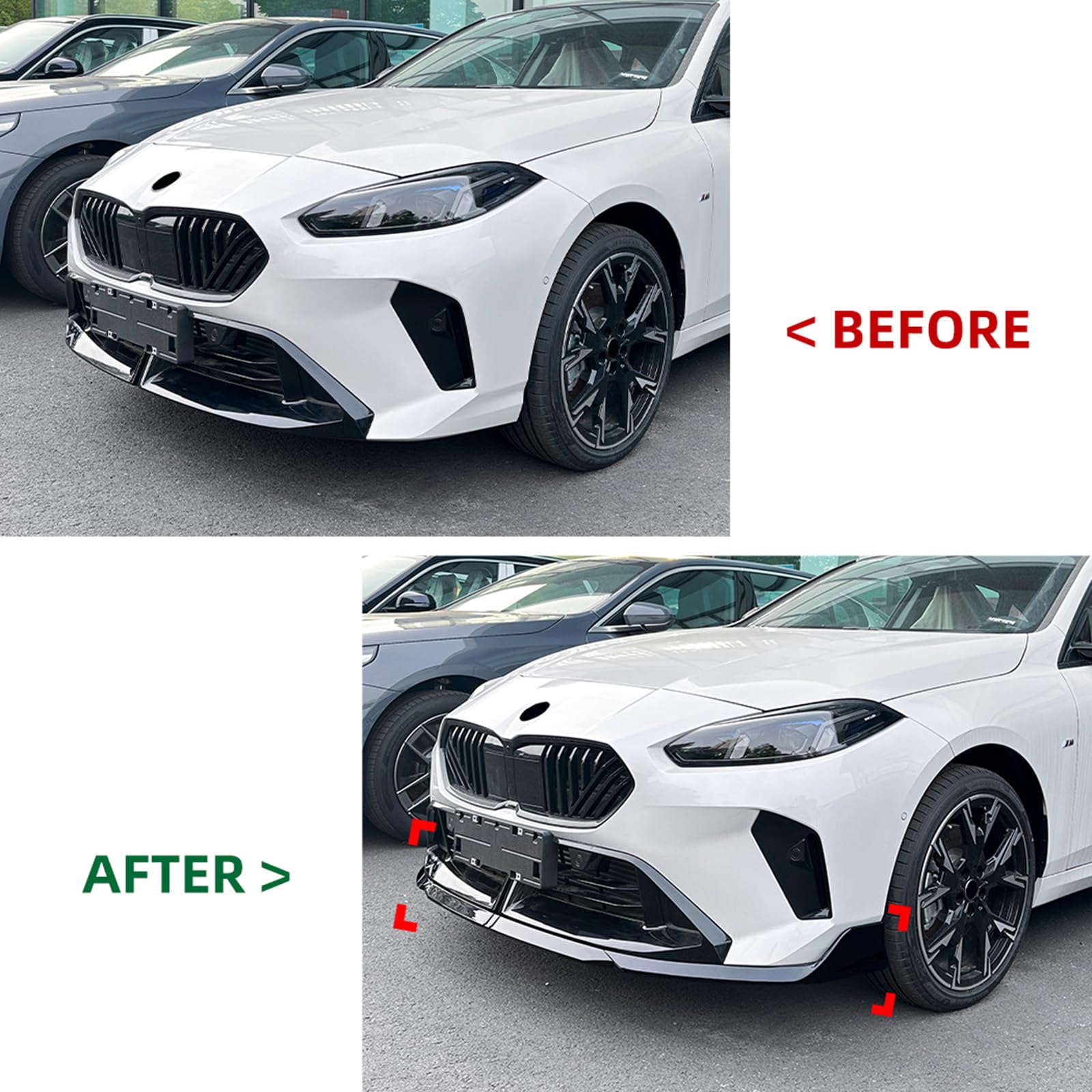 Kit Spoiler paraurti Anteriore per BMW F70 F74 M Sport 2024-2025 Nero