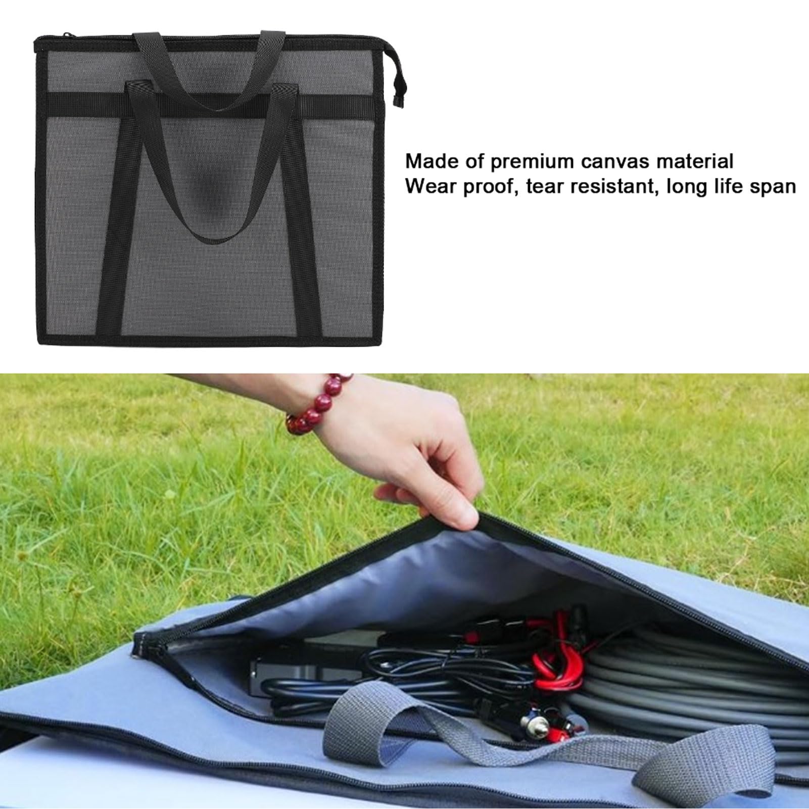 Yctze Borsa Accessori Satellite per Campeggio Outdoor e Viaggi in | Grande capacità, tessuto ad alta resistenza, organizer portatile per accessori satellitari per viaggiatori