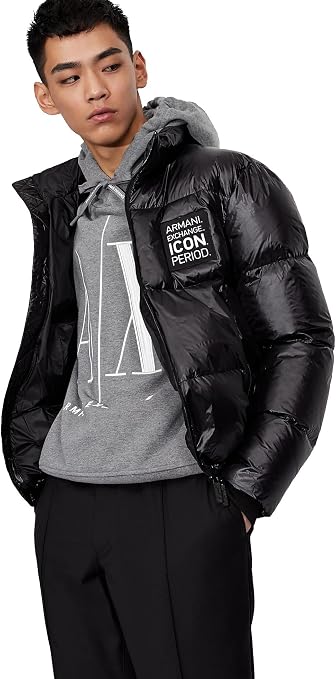 A|X Armani Exchange Men's Down Jacket, Black, S : Amazon.ca