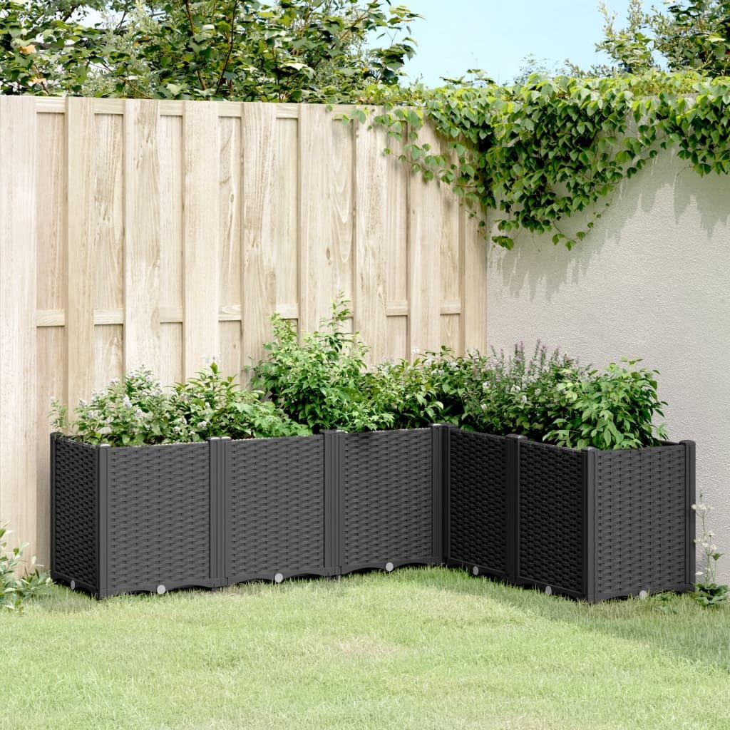 vidaXL Jardinière Noir 160x120x53 cm polypropylène