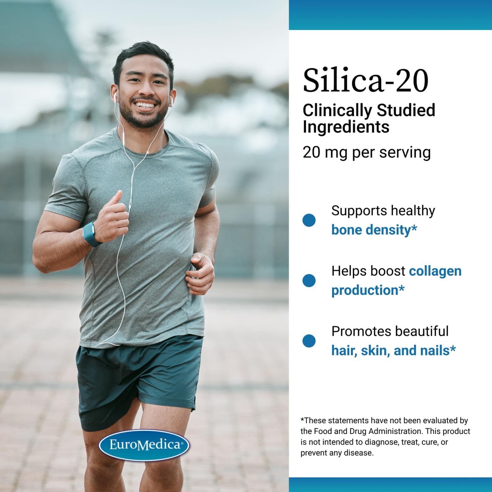 EuroMedica Silica - Hair Growth, Nail Strength, Bone - 60 Count — Amazon image 3