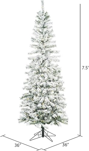 Miniatura 3 de Vickerman Pacific, árbol de navidad artificial flocado (45 pies) con 150 luces transparentes