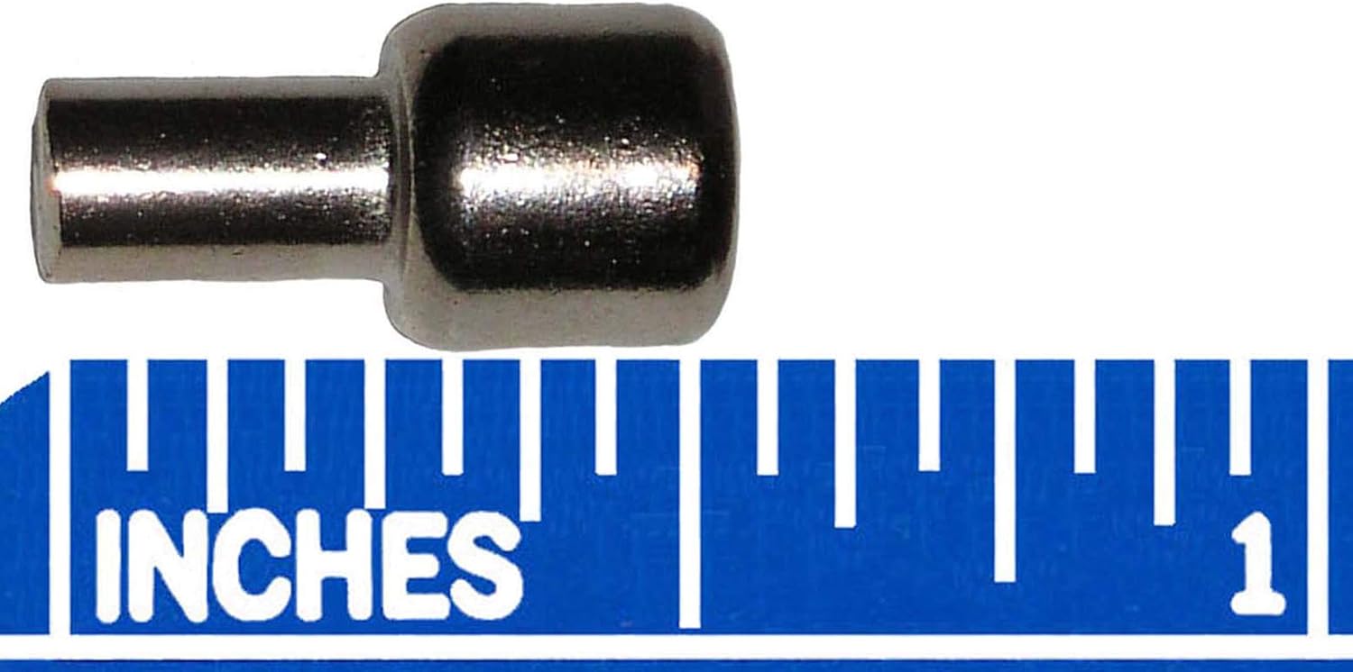 5mm x 8mm x 16mm Long Chrome Shelf Support Rest Pin/Peg (12)