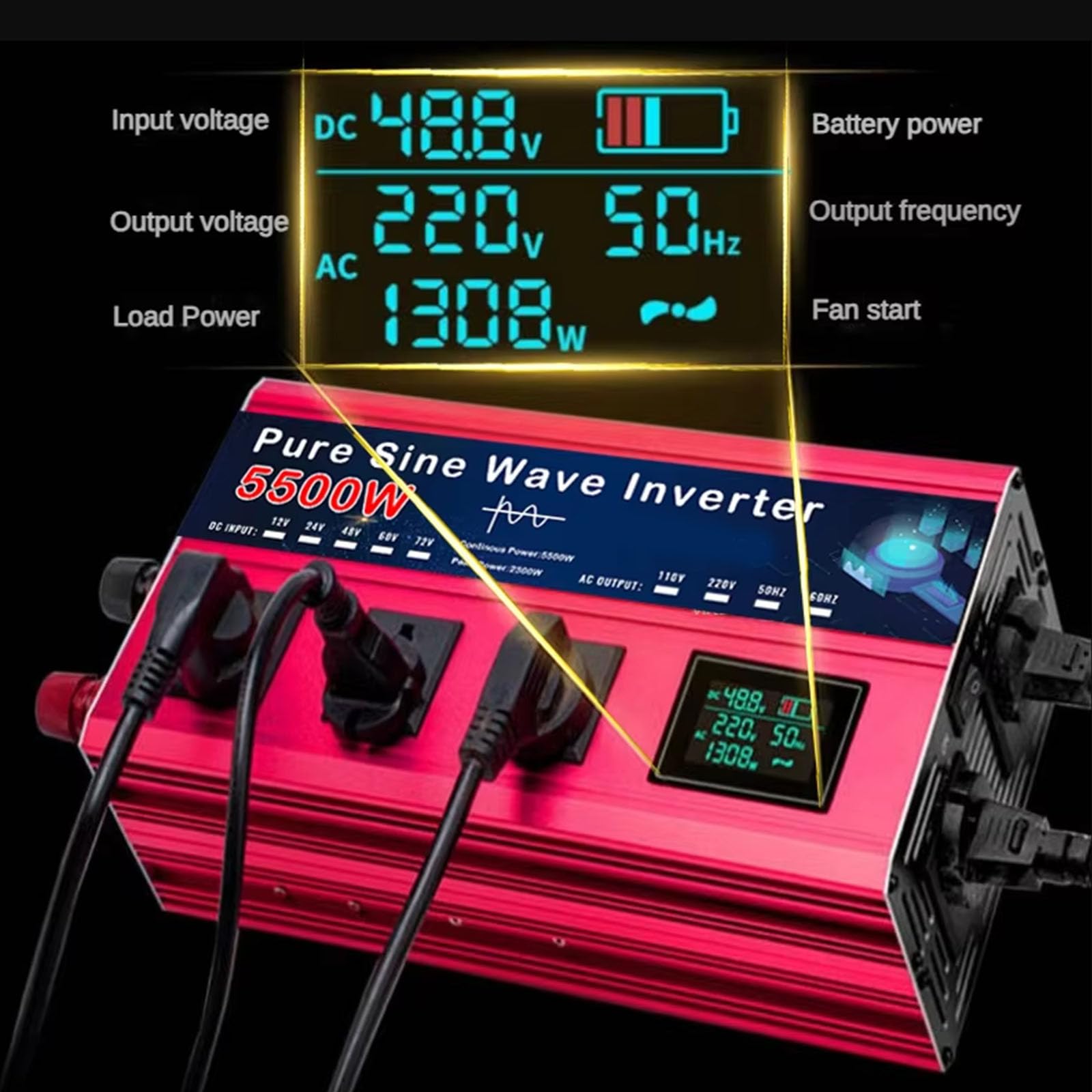 Inversor Híbrido Solar de Onda Senoidal Pura 5500W
