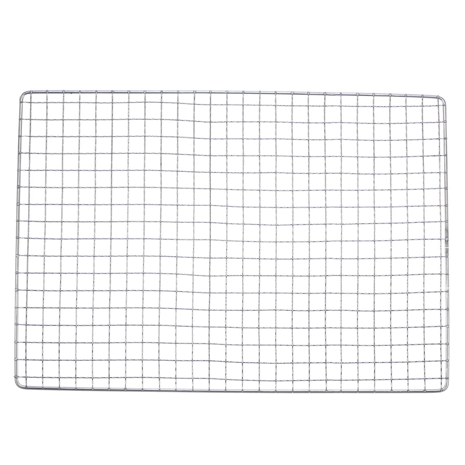 HARFINGTON 2pcs Square BBQ Grill Net 17.3"x10.2" Stainless Steel Cross Wire Barbecue Mesh Mat for Baking Smoking Charcoal Grilling Roasting