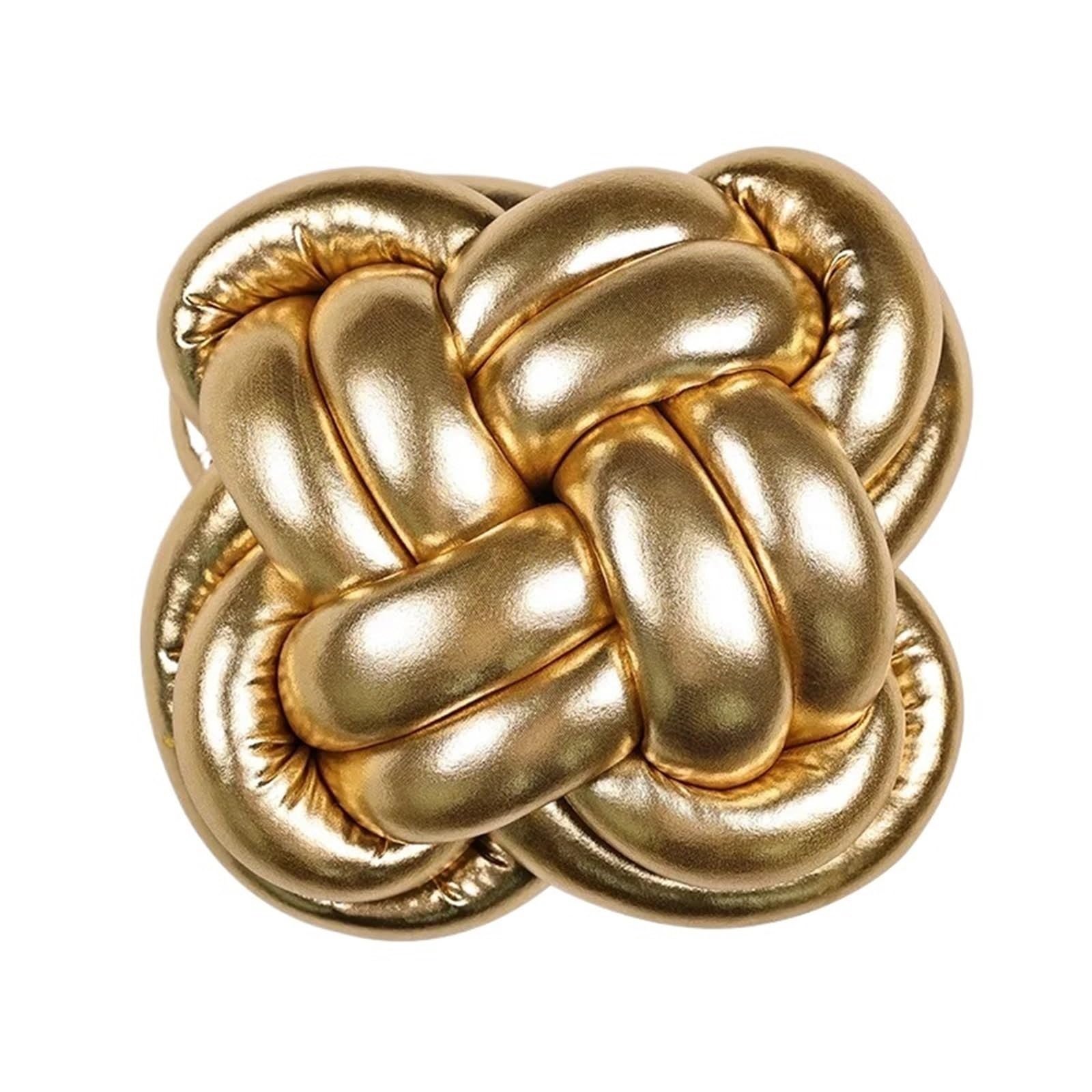 GIYXHU Knot Pillow Ball Weave With For Office Sofa Bed And Bay Window Throw Pillows Chair Cushion Cute for Couch(Gold)