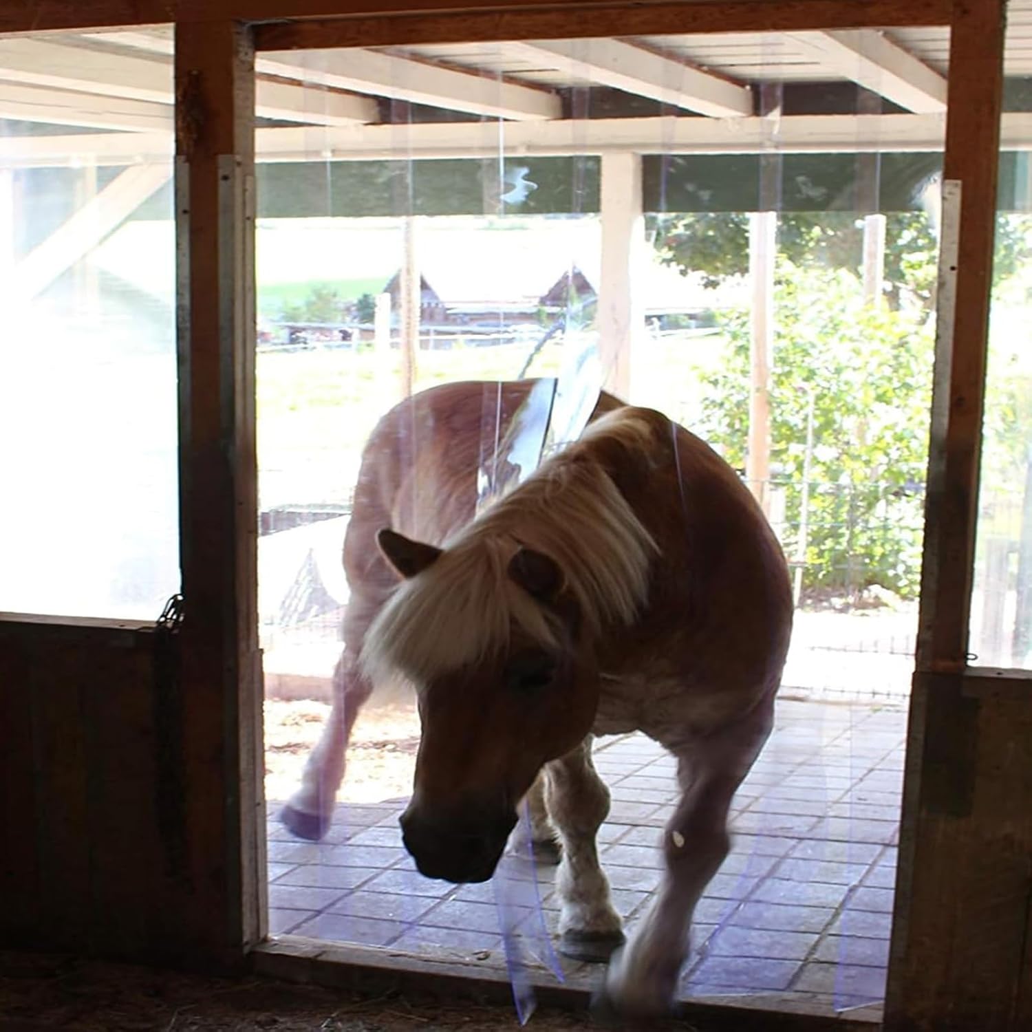 Clear PVC Strip Curtain - Vinyl Replacement for Freezers, Workshop Blinds, Windproof & Dustproof, Perfect for Supermarkets - 90x210cm (35.43x82.68in)