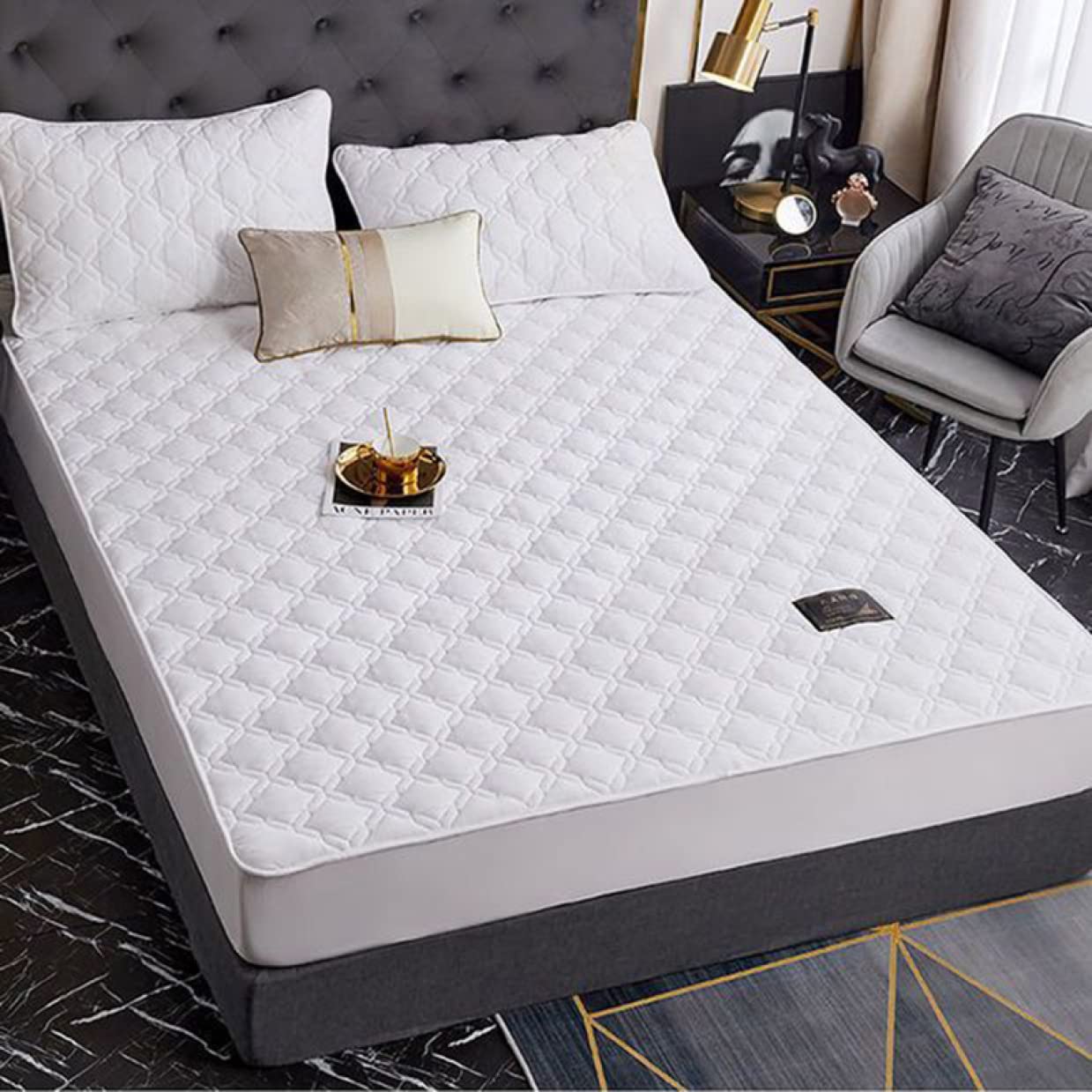 Amazon｜[BKVB] ボックスシーツ ダブル 180*200cm 綿100% 敷きパッド