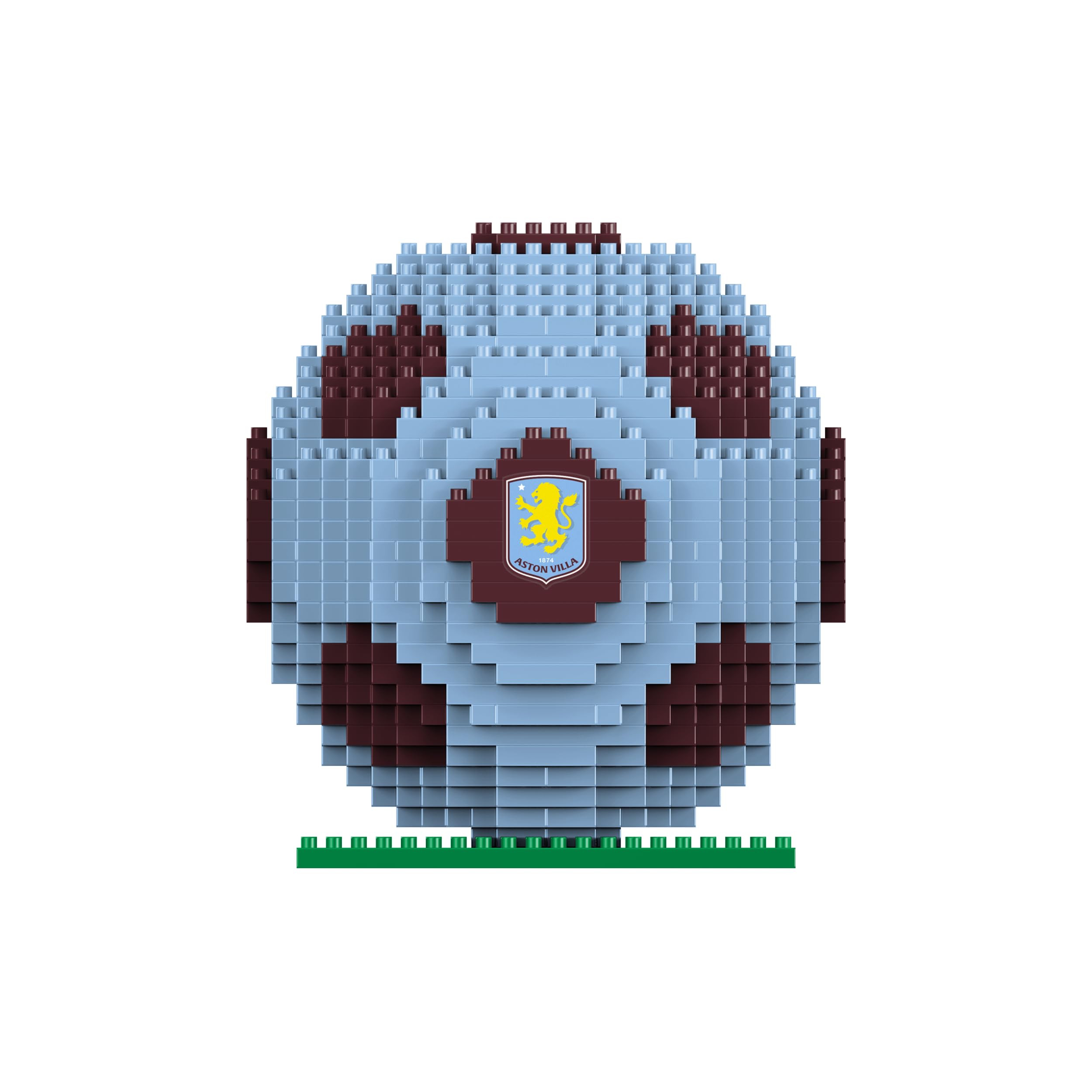 FOCO Officially Licensed Aston Villa FC BRXLZ 3D Bricks Football Construction Toy Model In Alternate Team Colour - Image 2