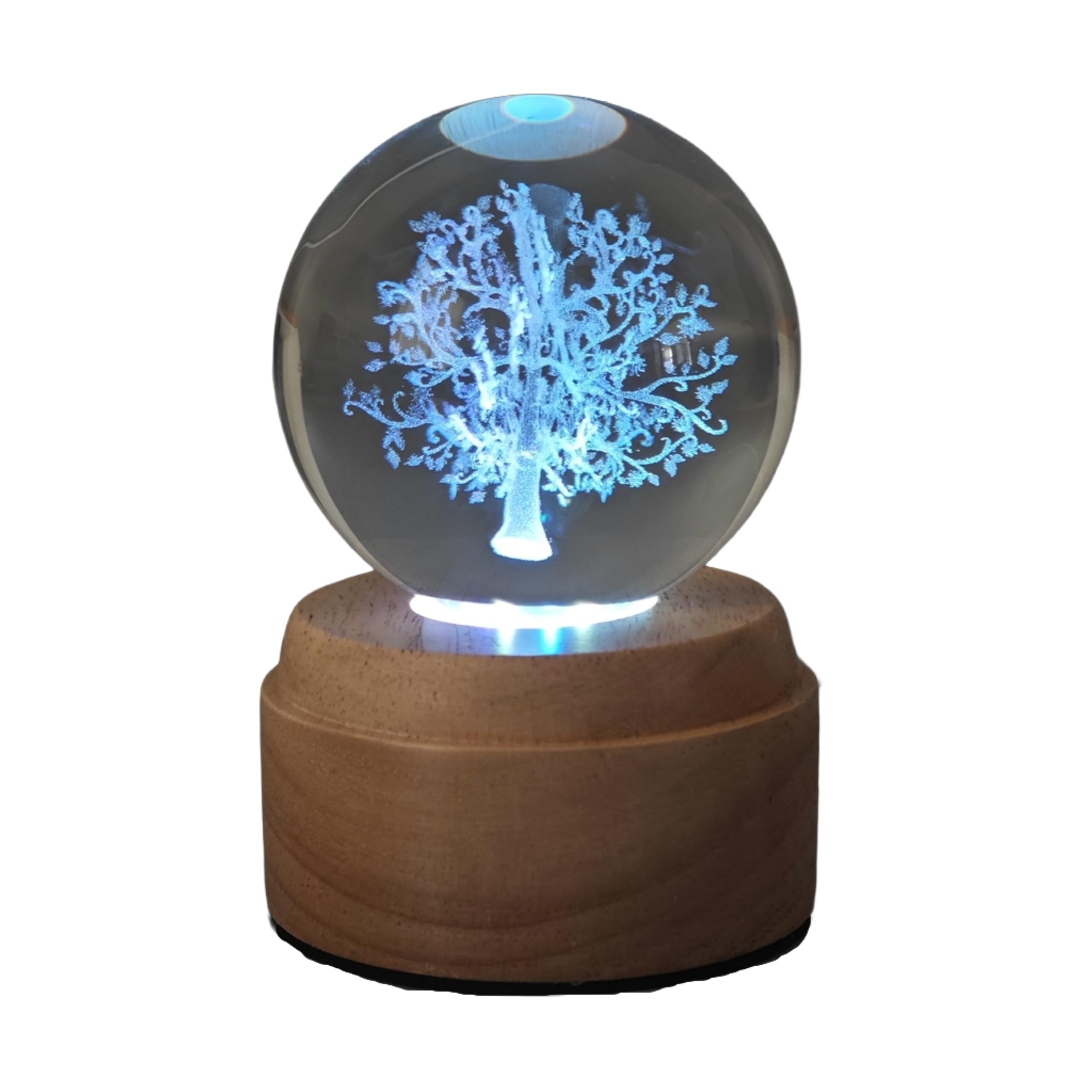 Creative Touch Tree of Life Rotating 3D Crystal Globe Light