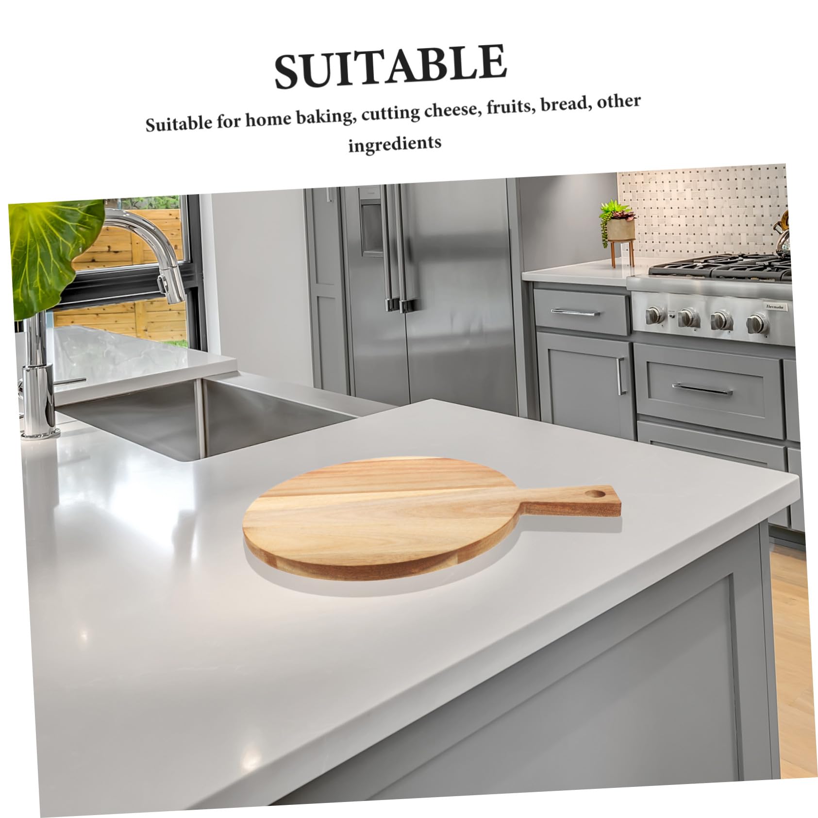Tagliere Cucina Rotondo in Acacia con e Resistente per Carne Pizza Verdure e Formaggi Facile da e Maneggiare per Uso e Professionale