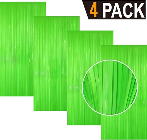 Miniatura 226 de GOER - Cortinas de tiras metálicas/oropel para fiestas, telón de fondo para fotos, cumpleaños, graduaciones, decoraciones y Año Nuevo, de 6.4 x 9.8