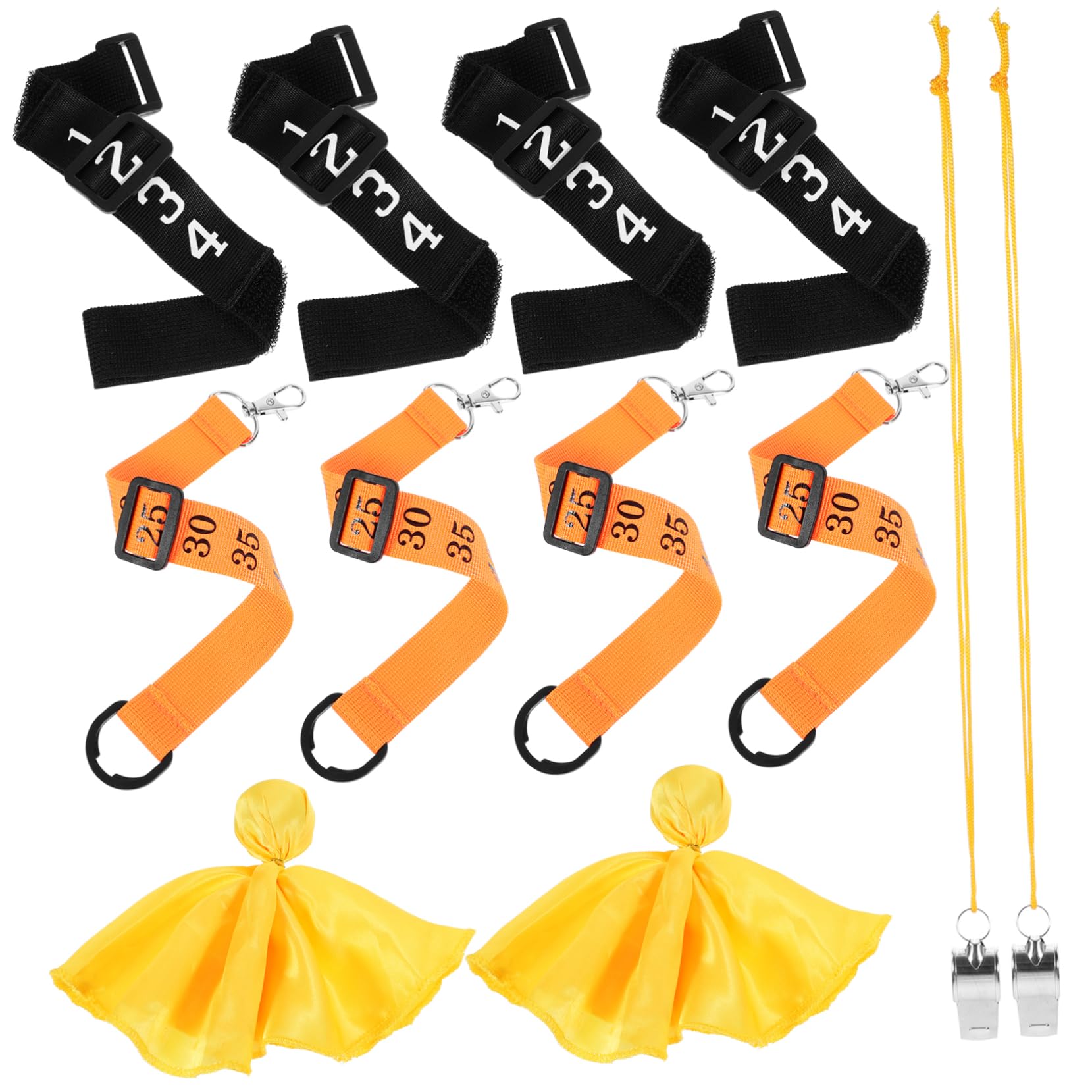 MILISTEN Schiedsrichter pfeifen Schiedsrichter Flagge Schiedsrichter Markierungsfahnen Bausatz Fußball-Schiedsrichter-Kit Schiedsrichteranzeige Schiedsrichter Notwendigkeit Plastik