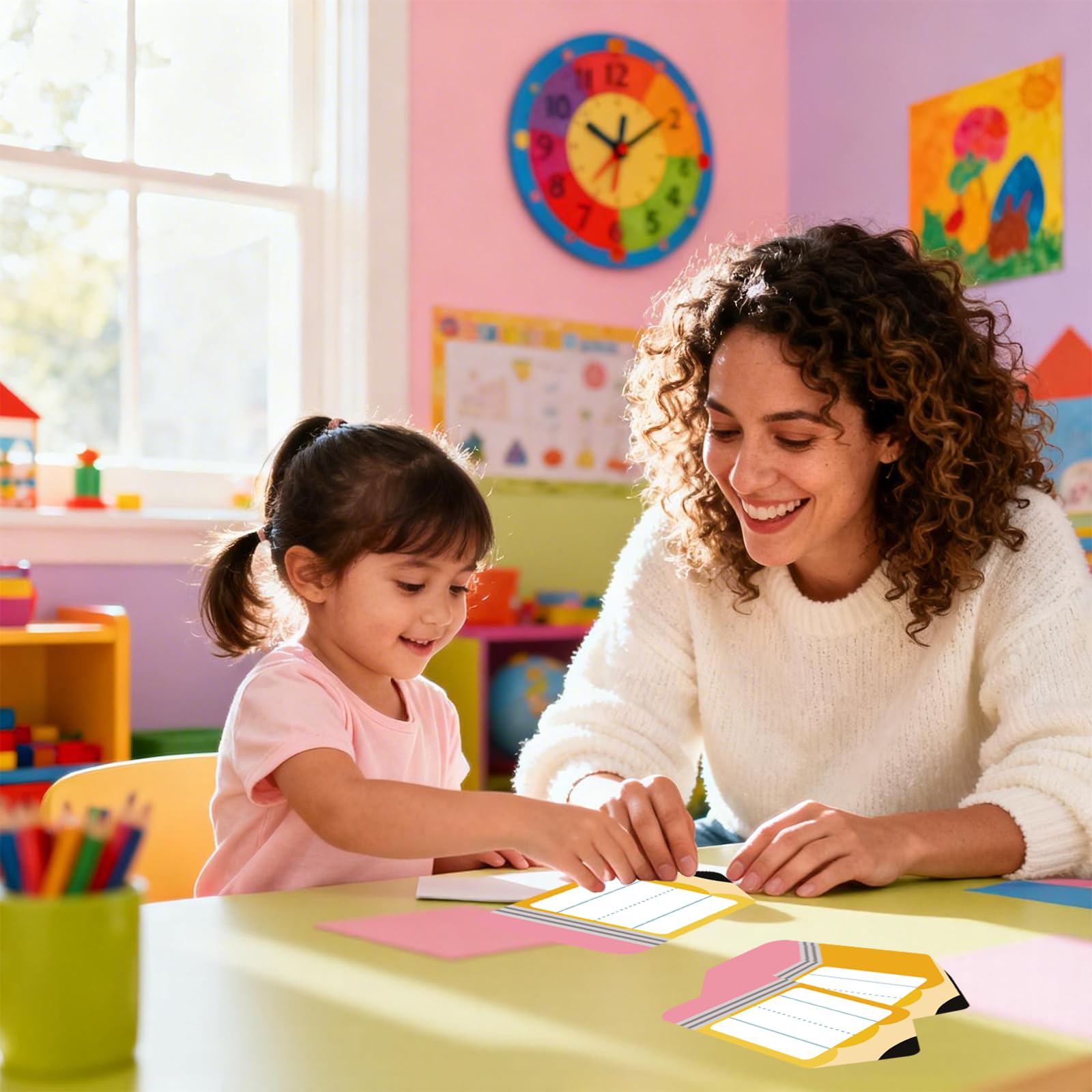 Namensschilder für Klassenzimmer, Schulanfang, Namensaufkleber für Schulbedarf, 25,4 cm, Namensschilder für Lehrer, Schulanfang, Wasserflasche, Party-Dekoration, 56 Stück
