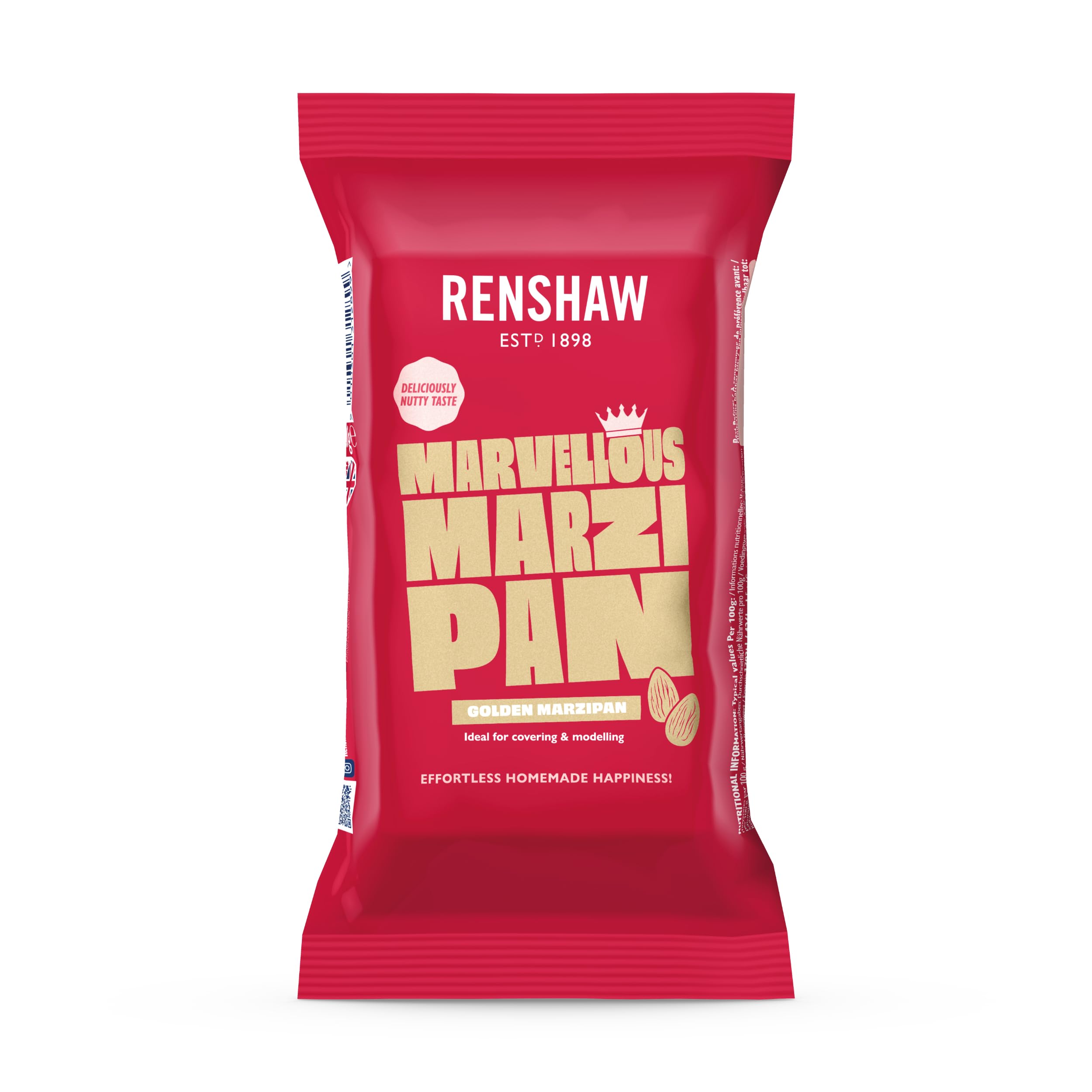 Renshaw Golden Marvellous Marzipan - Yellow, 500 g (Pack of 1)