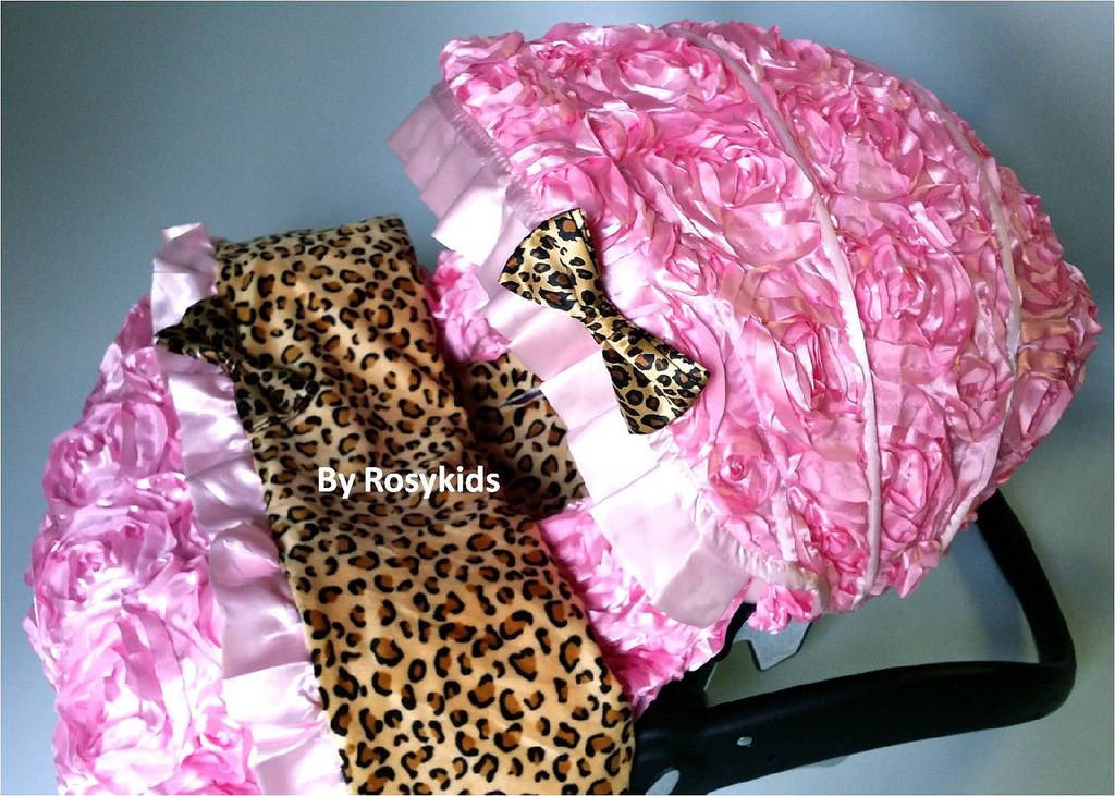 Rosy Kids Infant Carseat Cover Canopy 3pc Whole Caboodle Baby Car Seat Liner Kit 02AT01