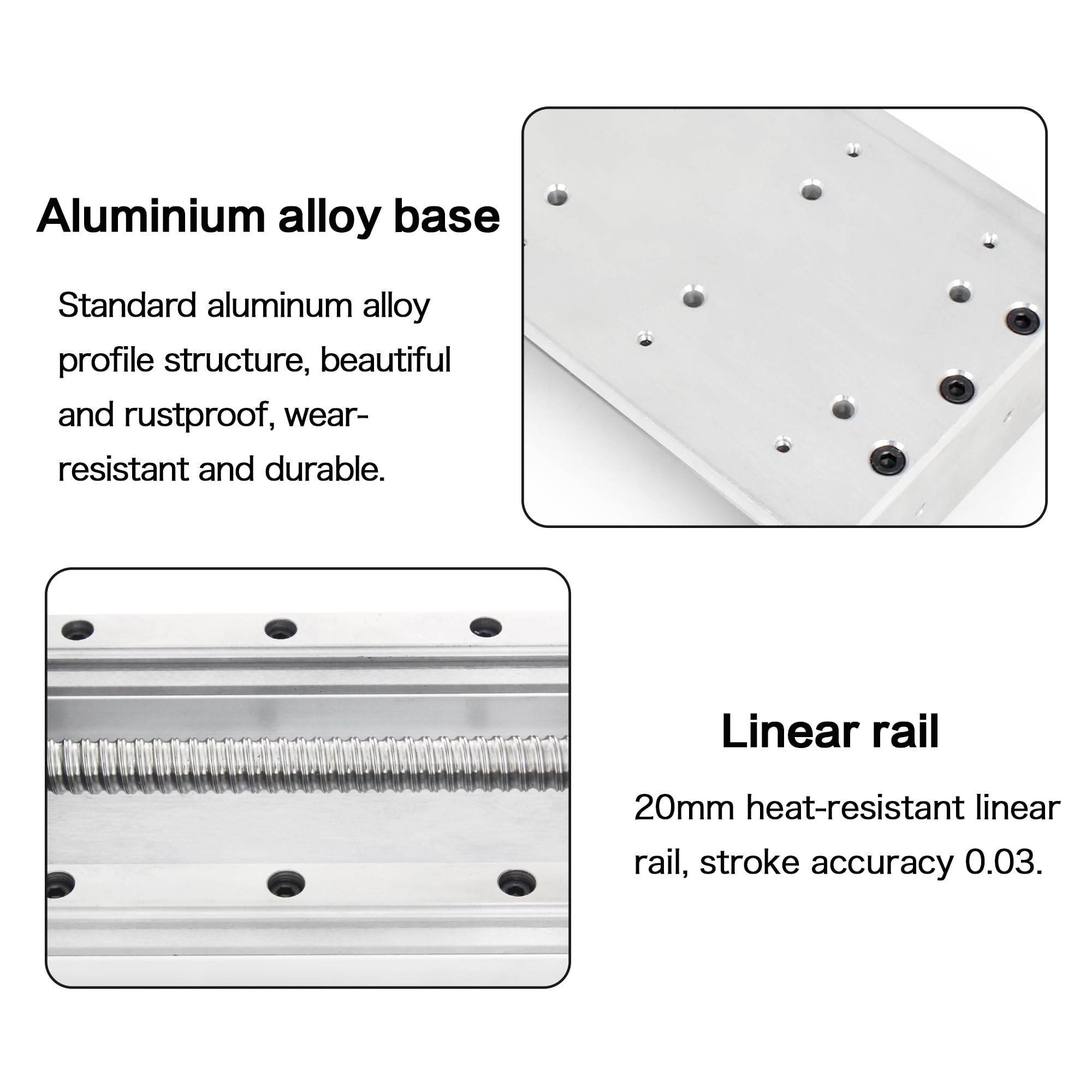 RATTMMOTOR CNC Linearführung 150mm Breite Linear-Actuator 400mm Hub SFU1605 Kugelumlaufspindel mit Motorhalterung Endschalter