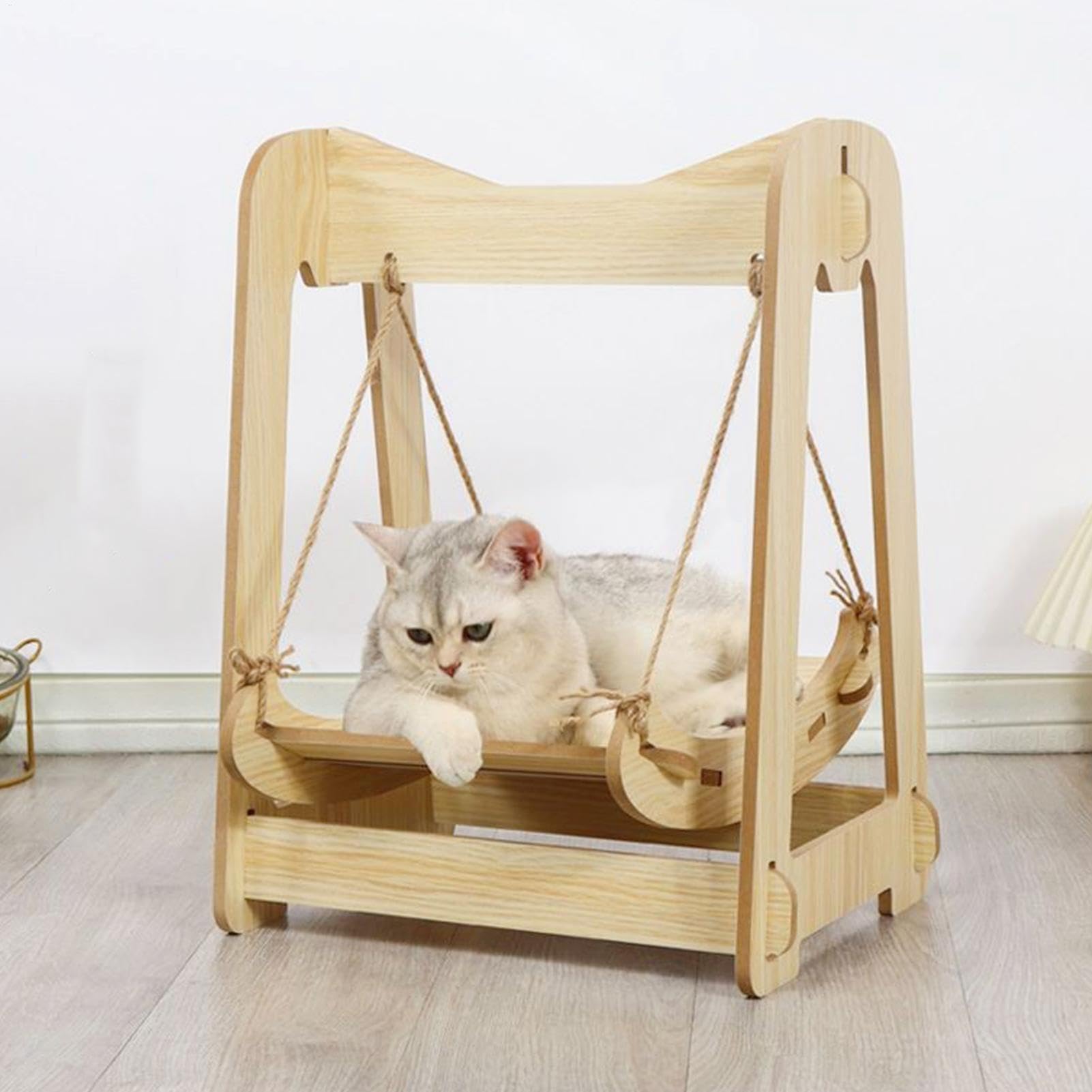 Amaca per gatti in legno, altalena per gatti e cani di piccola taglia
