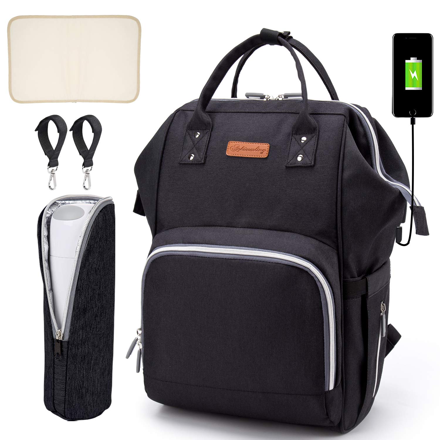 diaper bag backpack with usb charging port