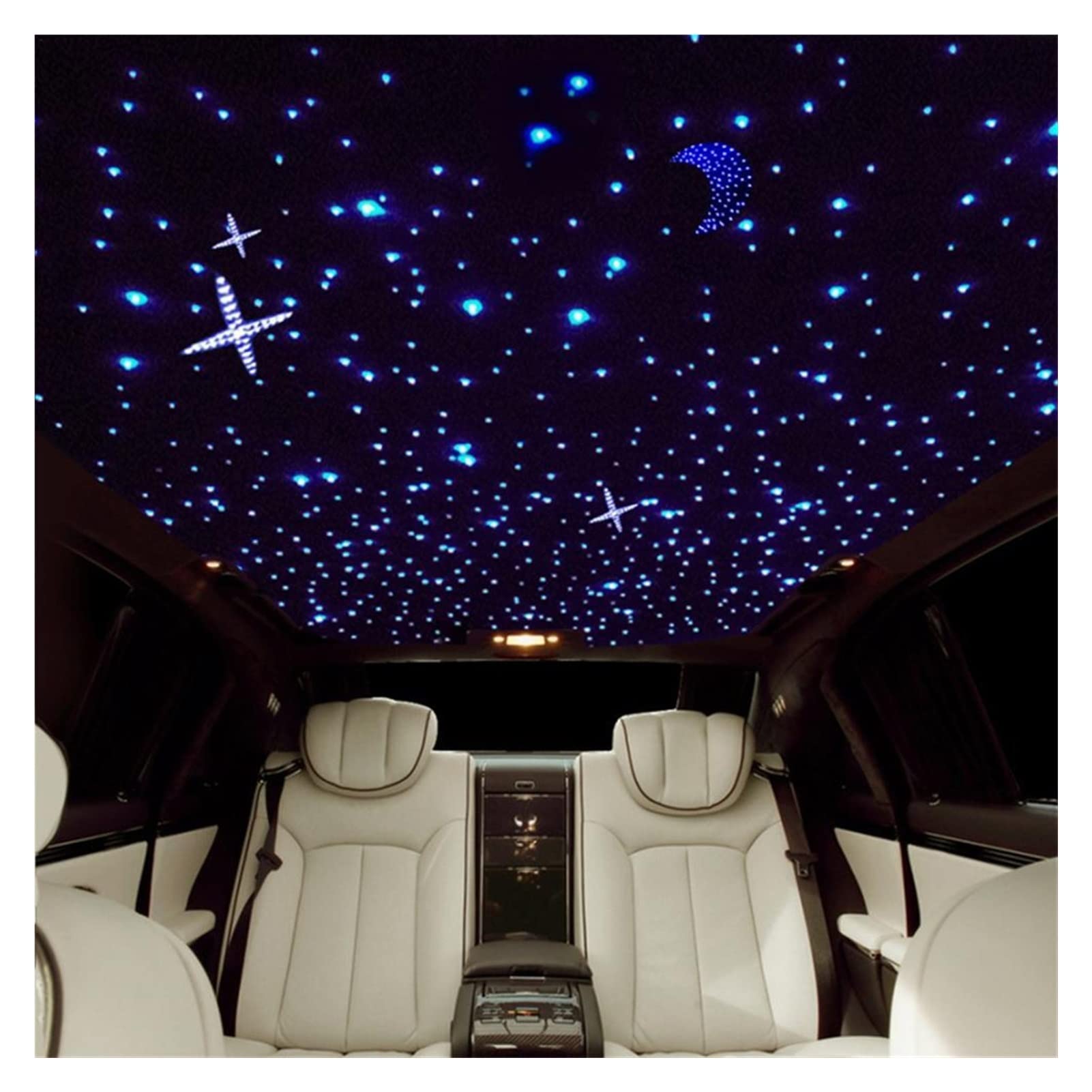Użycie samochodu. DC12V 6W RGB LED Światłowodowy Lekki silnik z inteligentną kontrolą mobilną Bluetooth Aplikacja i Kontroler muzyczny Wysoka Wydajność(300PCSx0.75x2M)