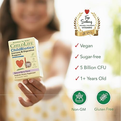 Miniatura 4 de CHILDLIFE ESSENTIALS Childbiotics - Apoyo inmunológico y digestivo - Probióticos para niños, probióticos para niños y niños pequeños, probiótico