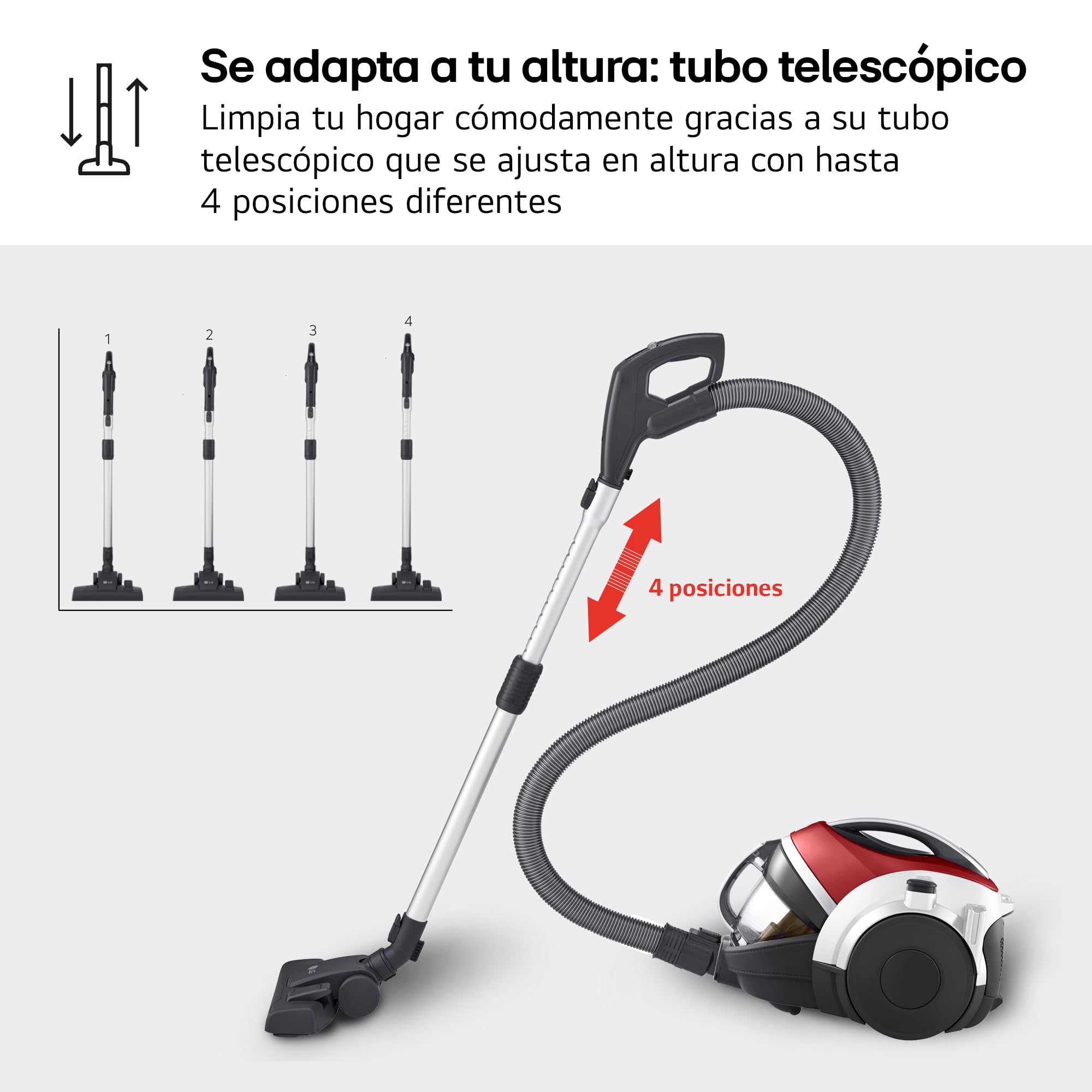 Aspirapolvere senza Sacchetto LG VK8506NHAG Rosso 650 W