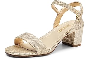 Gold Chunky Low Heel Strappy Sandals: Style and Comfort Combined