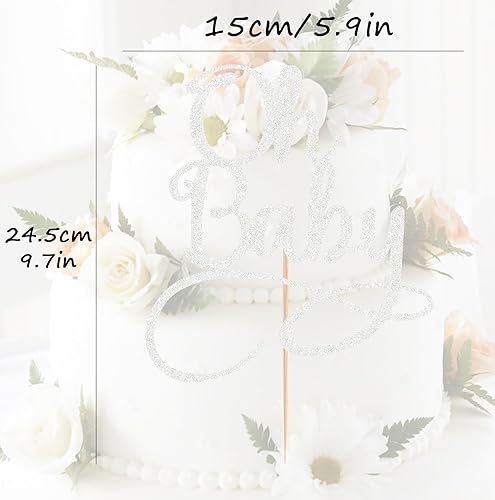 Miniatura 52 de Oh Baby Cake Topper – Suministros de decoración de pastel de fiesta de cumpleaños de bebé de alta calidad, para baby shower, revelación de género
