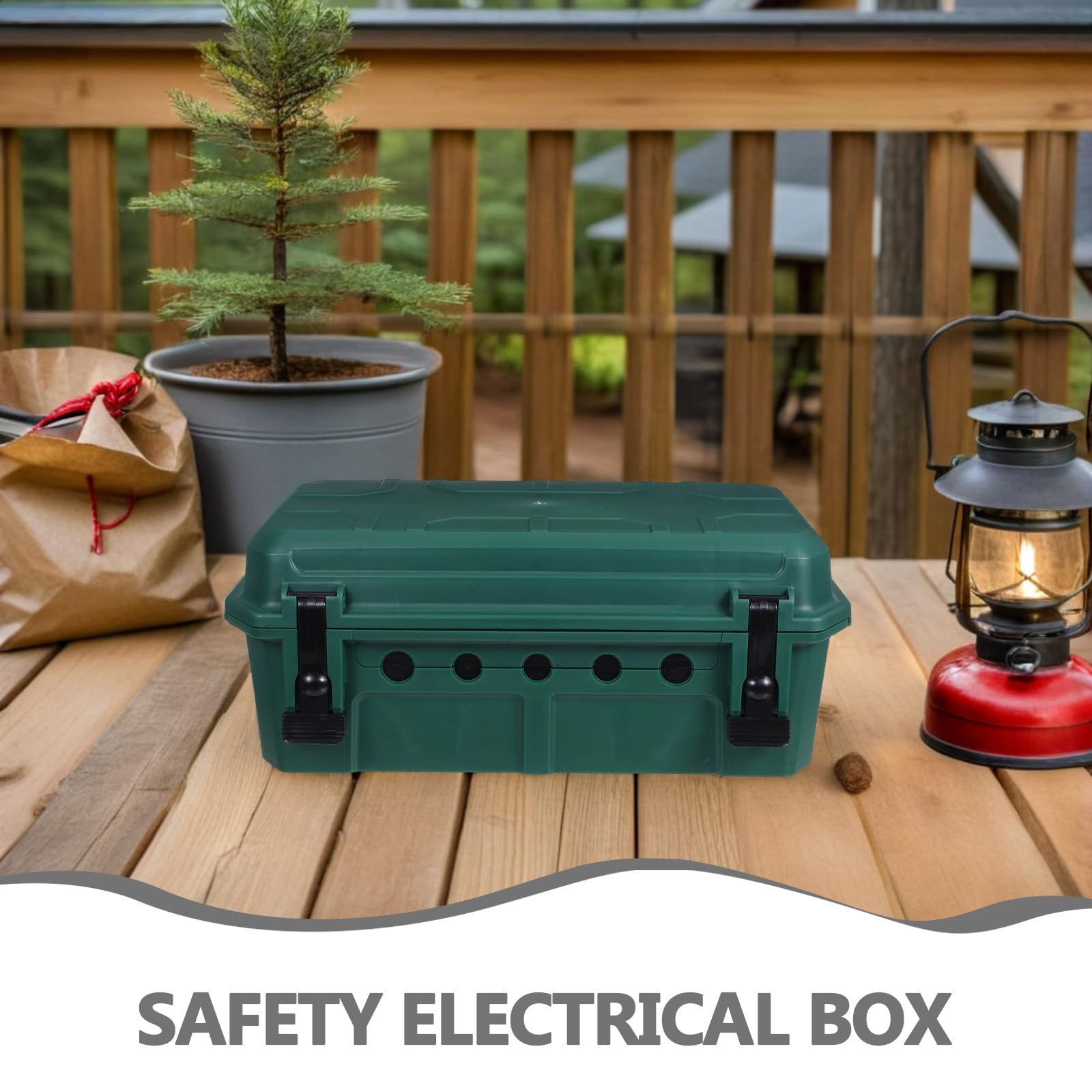 Ciieeo Scatola Elettrica Esterna Ip55 Resistente alle Intemperie Ampio Spazio Interno per Cavi e Prese Scatola di Giunzione Elettrica per Giardino Patio e Installazioni All’Aperto