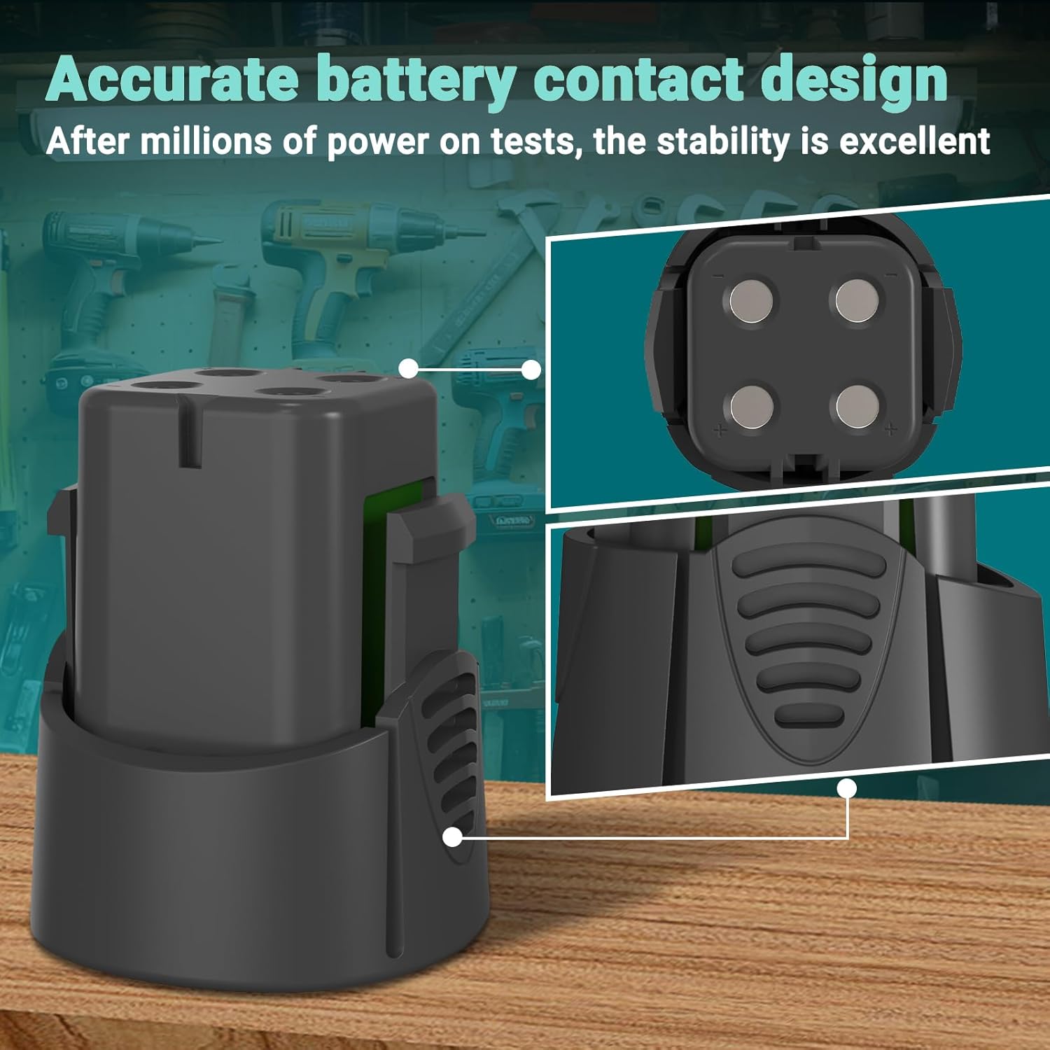 CREABEST 2Packs 3500mAh Ni-MH 4.8 Volt MiniMite Battery Compatible with Dremel 755-01 7300-N/8 MiniMite, 7300-PT Pet Nail Include One Charger(Not Fit for Dremel 755,750,7400,7500)